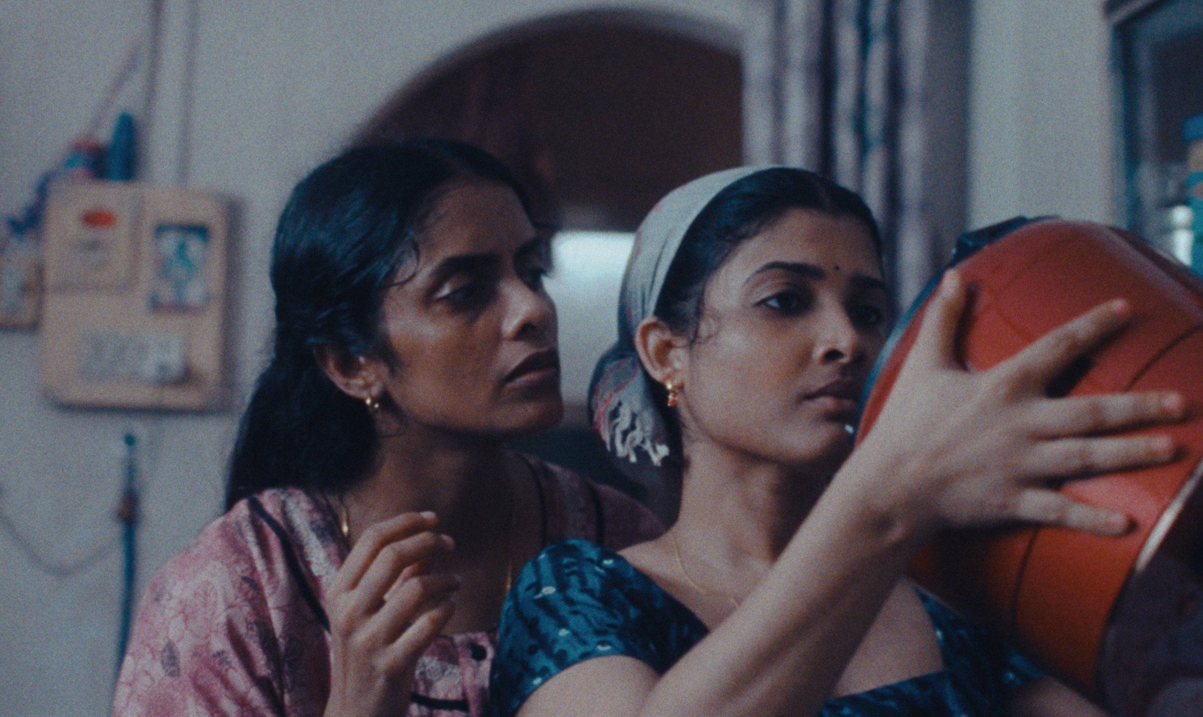 Kani Kusruti (left) and Divya Prabha in a still from All We Imagine as Light.