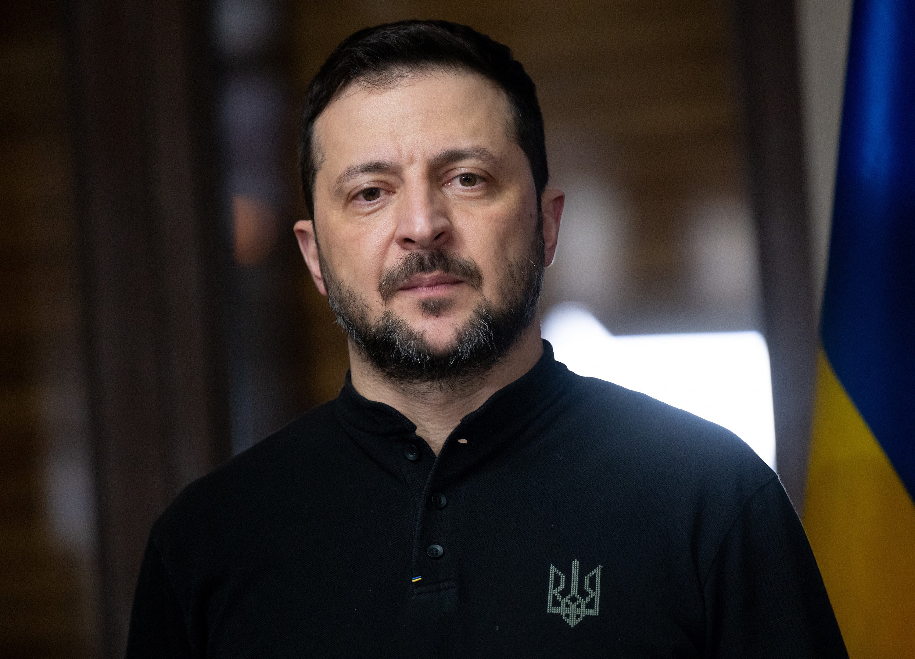Ukrainian President Volodymyr Zelensky arrives for a meeting on the sidelines of the 61st Munich Security Conference in Germany in February. Photo: TNS