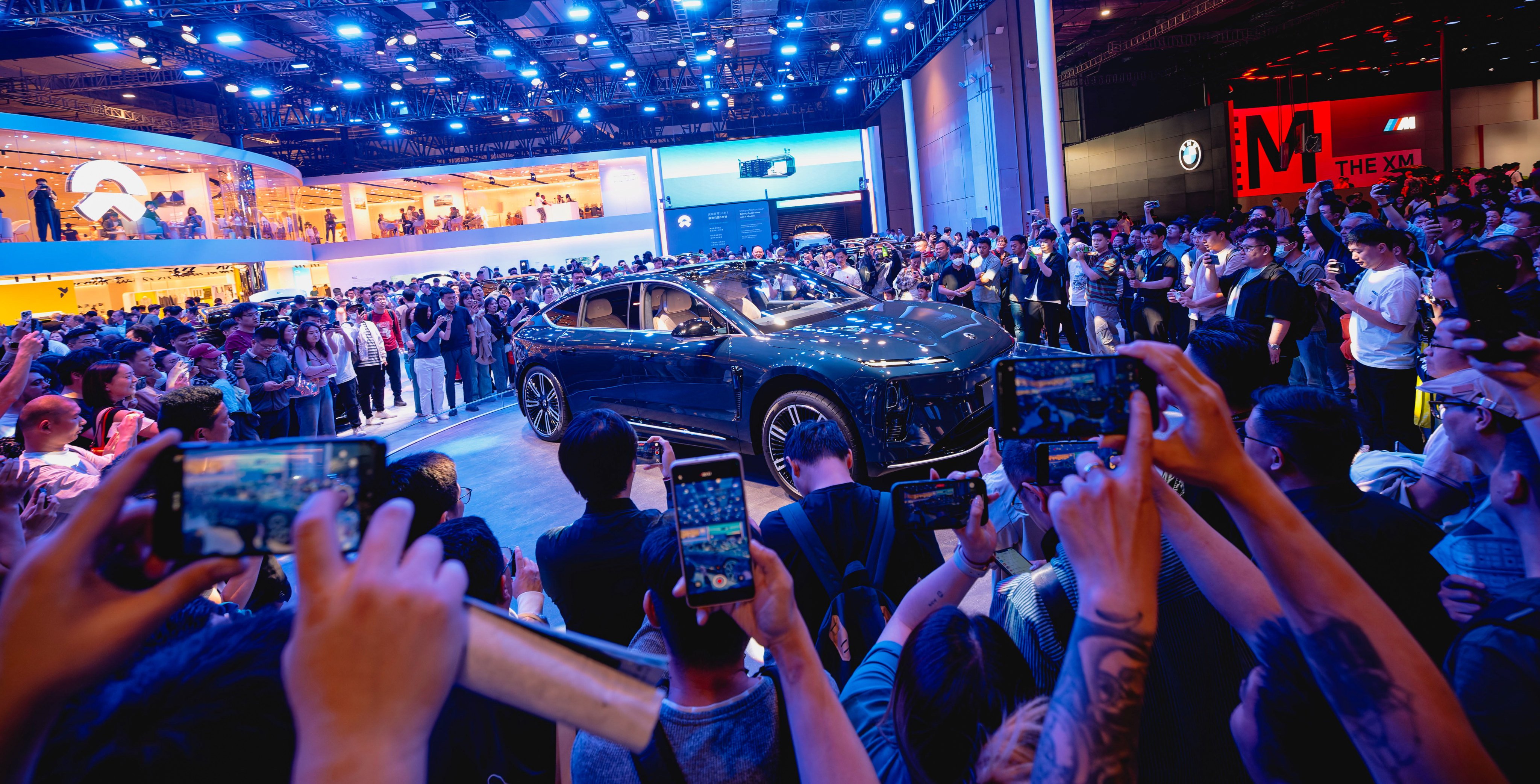 Nio’s ET9 electric car on display on the first day of the Shanghai Auto show. Photo: EPA-EFE