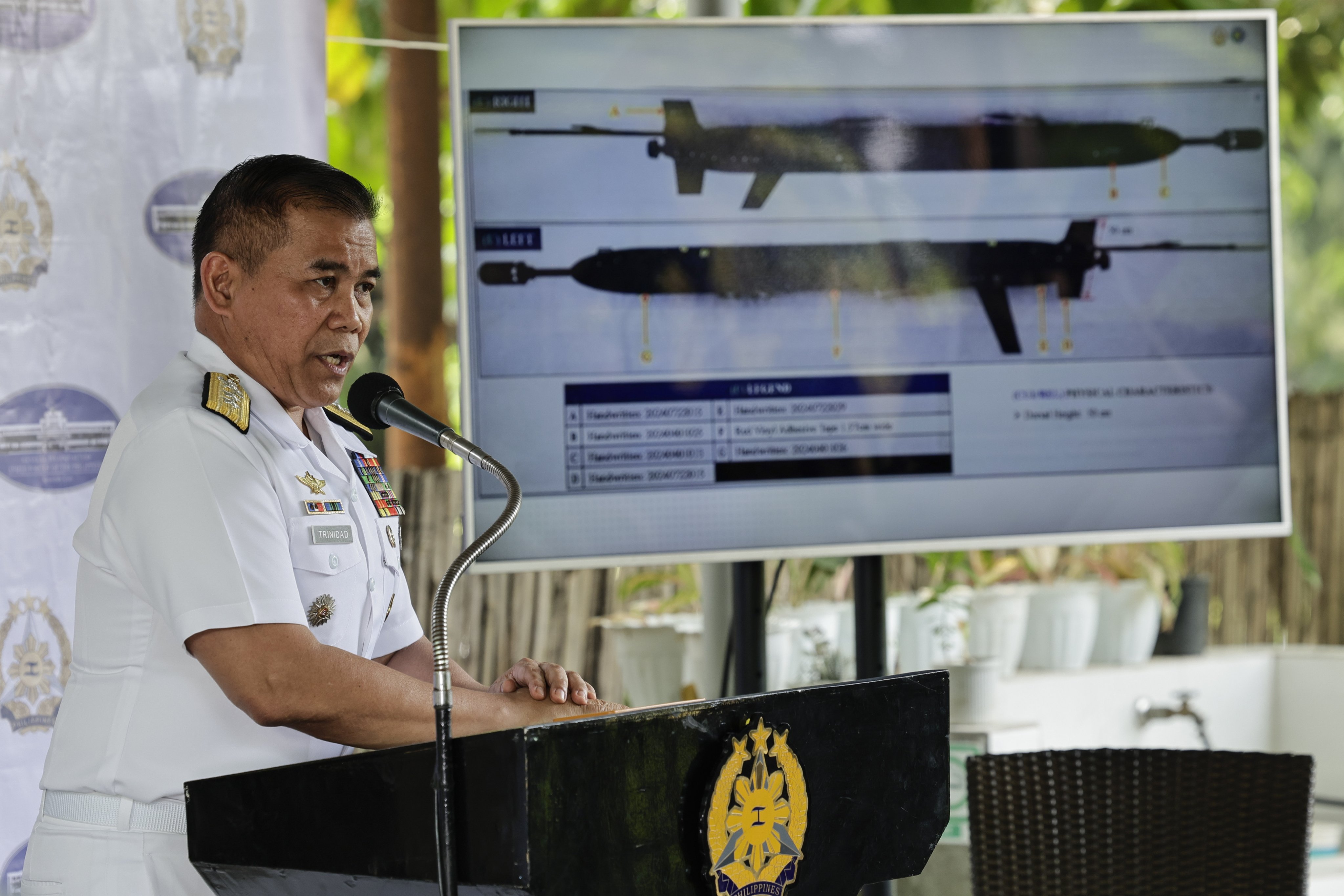 Philippine Rear Admiral Roy Vincent Trinidad, said in a recent interview that the Philippines and Taiwan were in talks over “international cooperation”. Photo: EPA-EFE