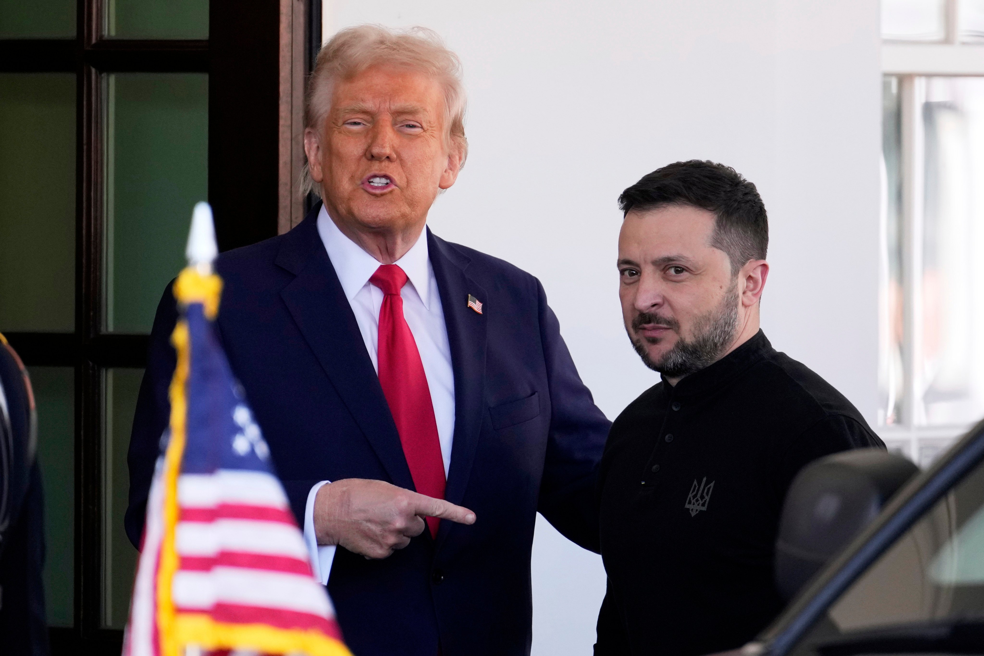 US President Donald Trump and Ukraine President Volodymyr Zelensky at the White House in February. File photo: AP