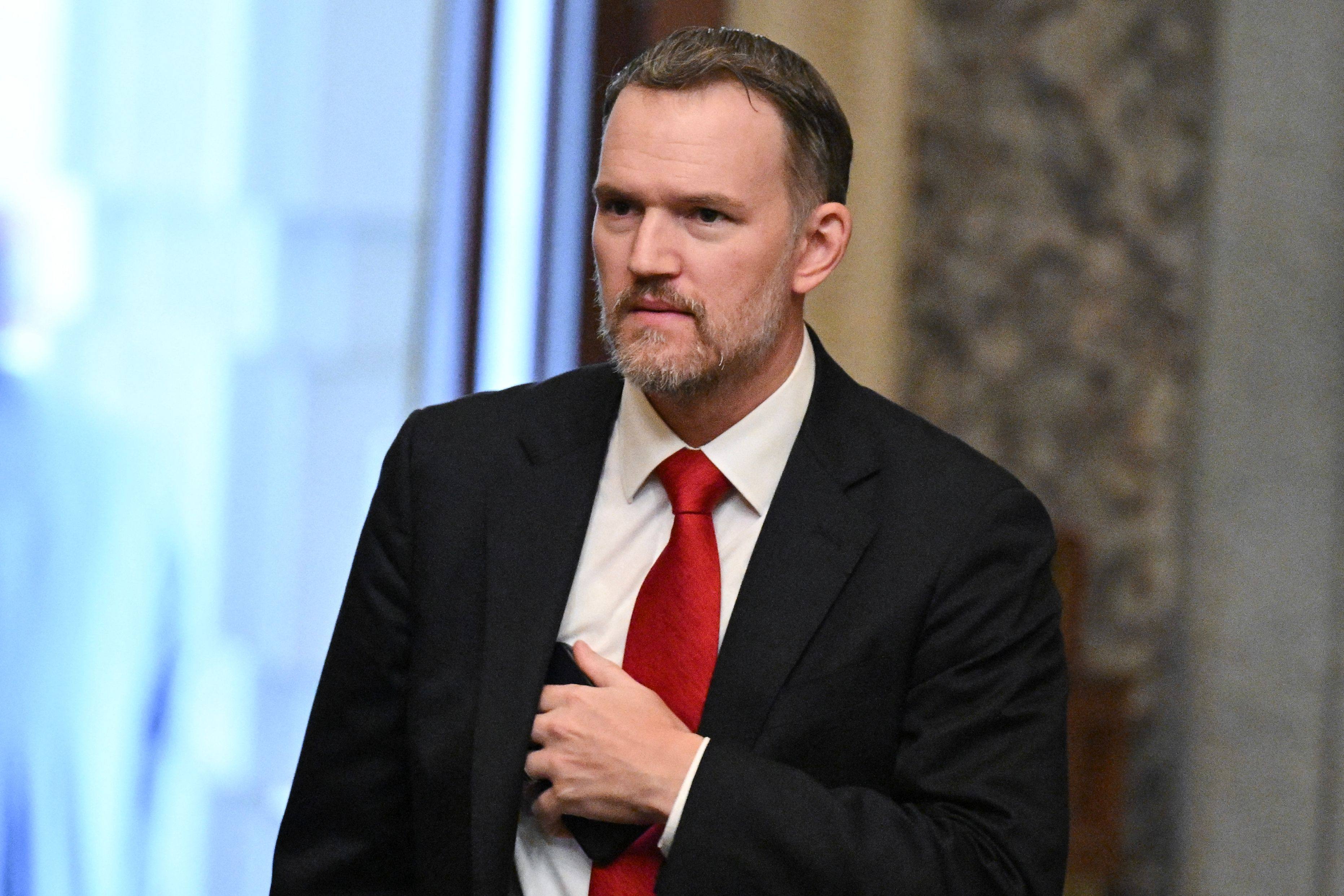 US Trade Representative Jamieson Greer arrives at the US Capitol on Tuesday. Photo: AFP