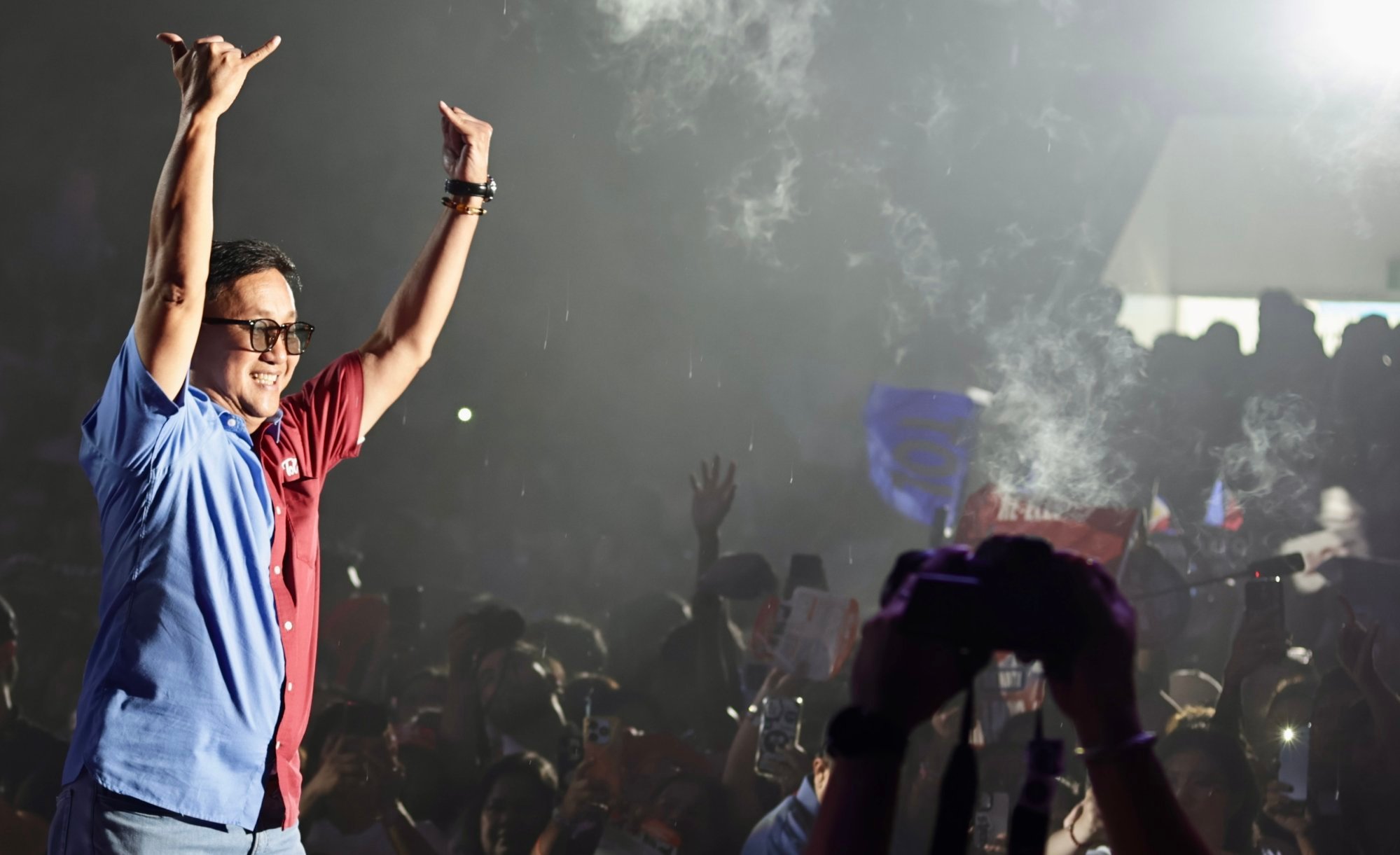 Senator Francis Tolentino during a campaign rally in Antipolo city, Philippines, on April 4. Photo: EPA-EFE Senator Francis Tolentino during a campaign rally in Antipolo city, Philippines, on April 4. Photo: EPA-EFE