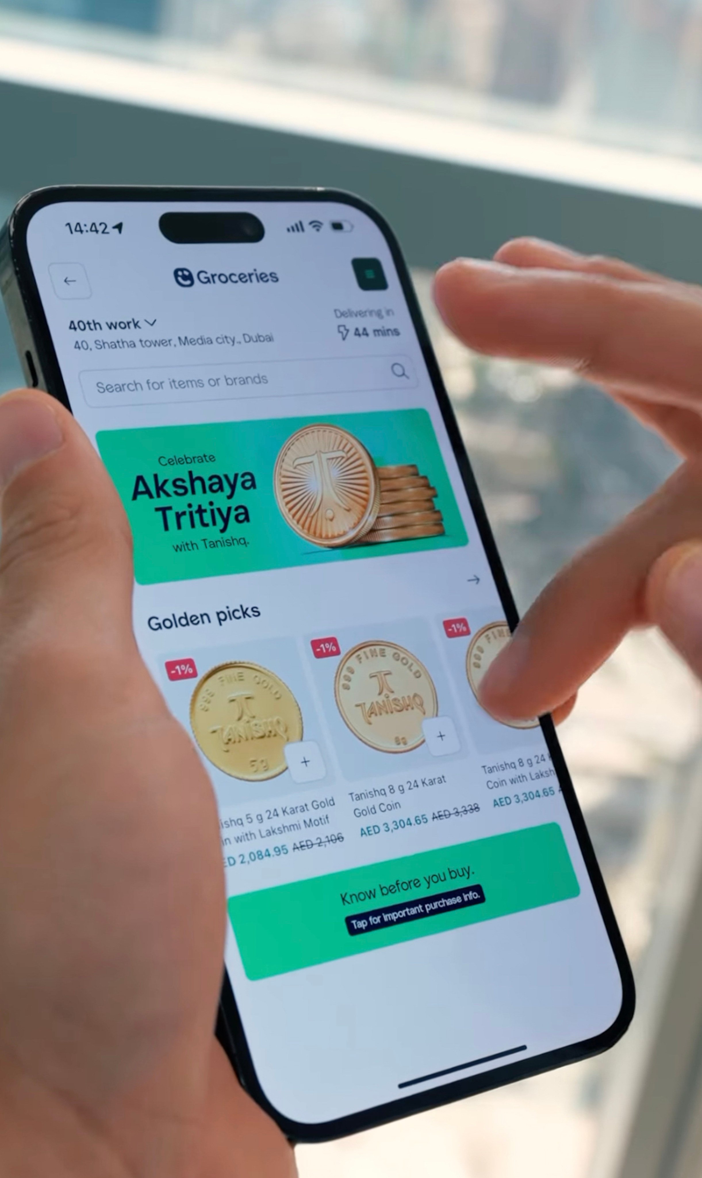 Dubai-based app Careem can be used to buy 24-carat gold coins. Orders worth up to US$2,700 can be delivered to your door by Uber. Photo: Instagram/@careemuae
