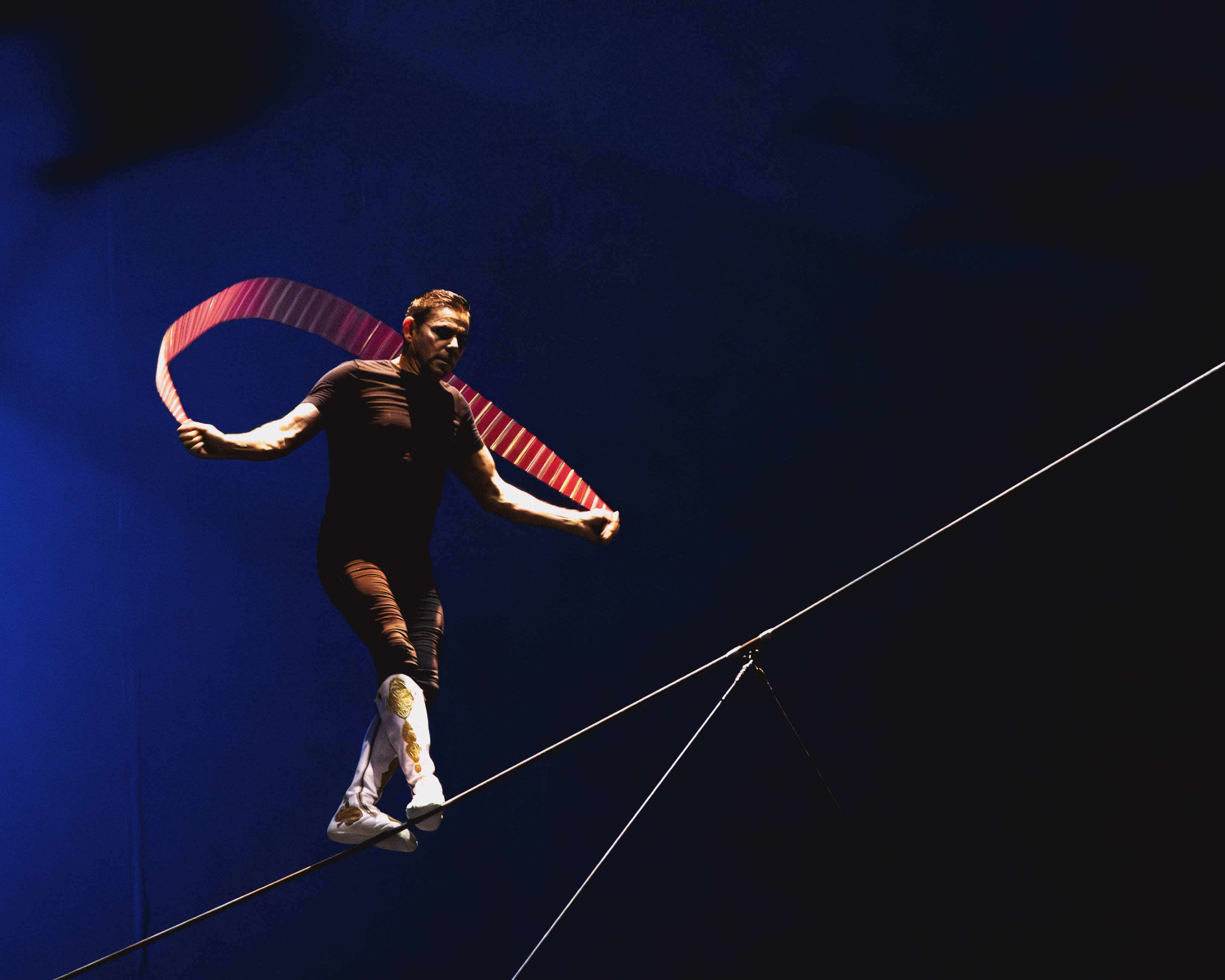 Vicente Quirós training for Kooza in Seattle. Photo: Jocelyn Tam