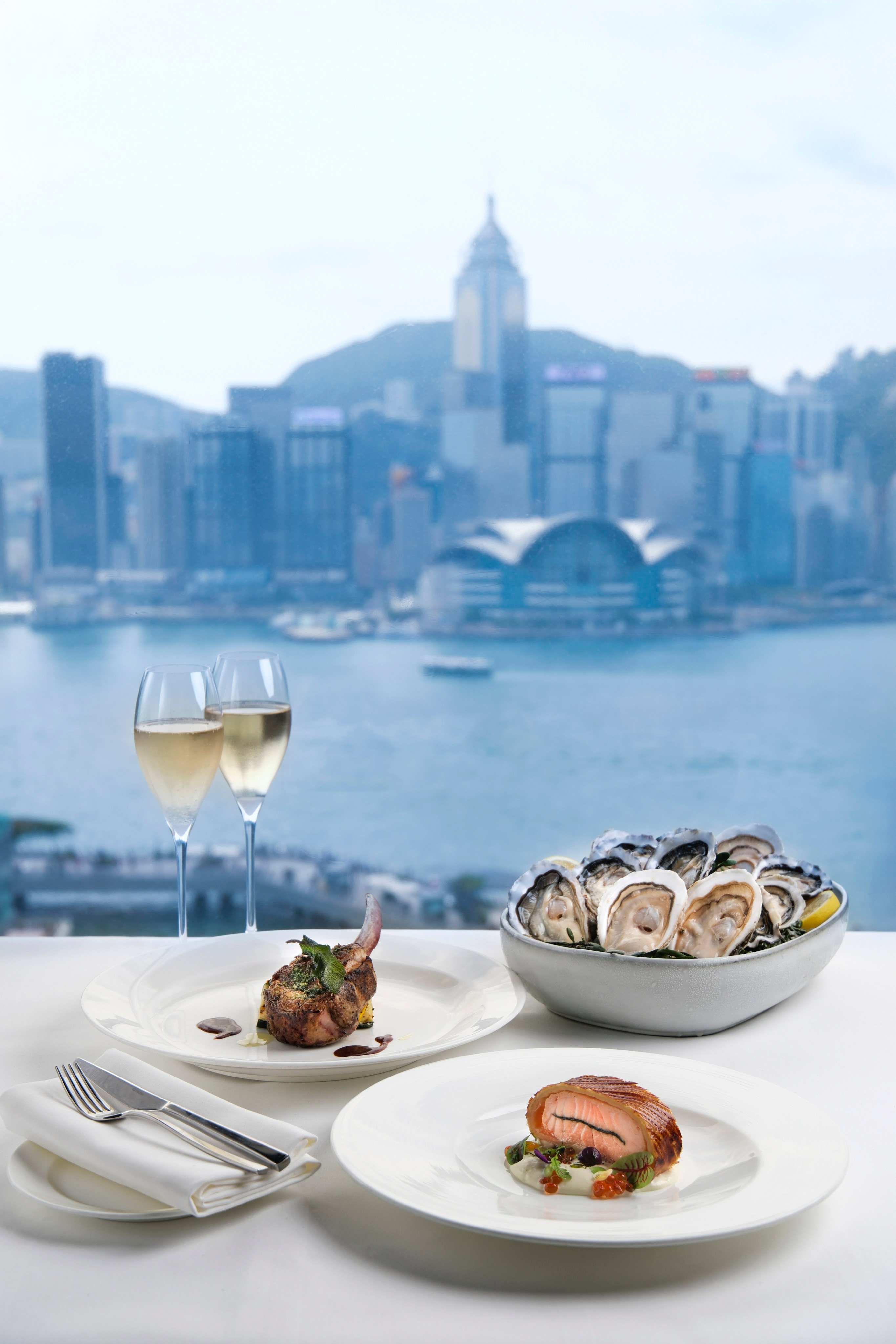 Sheraton Hong Kong’s Oyster Bar elevates brunch with its harbourfront vistas. Photo: Oyster Bar