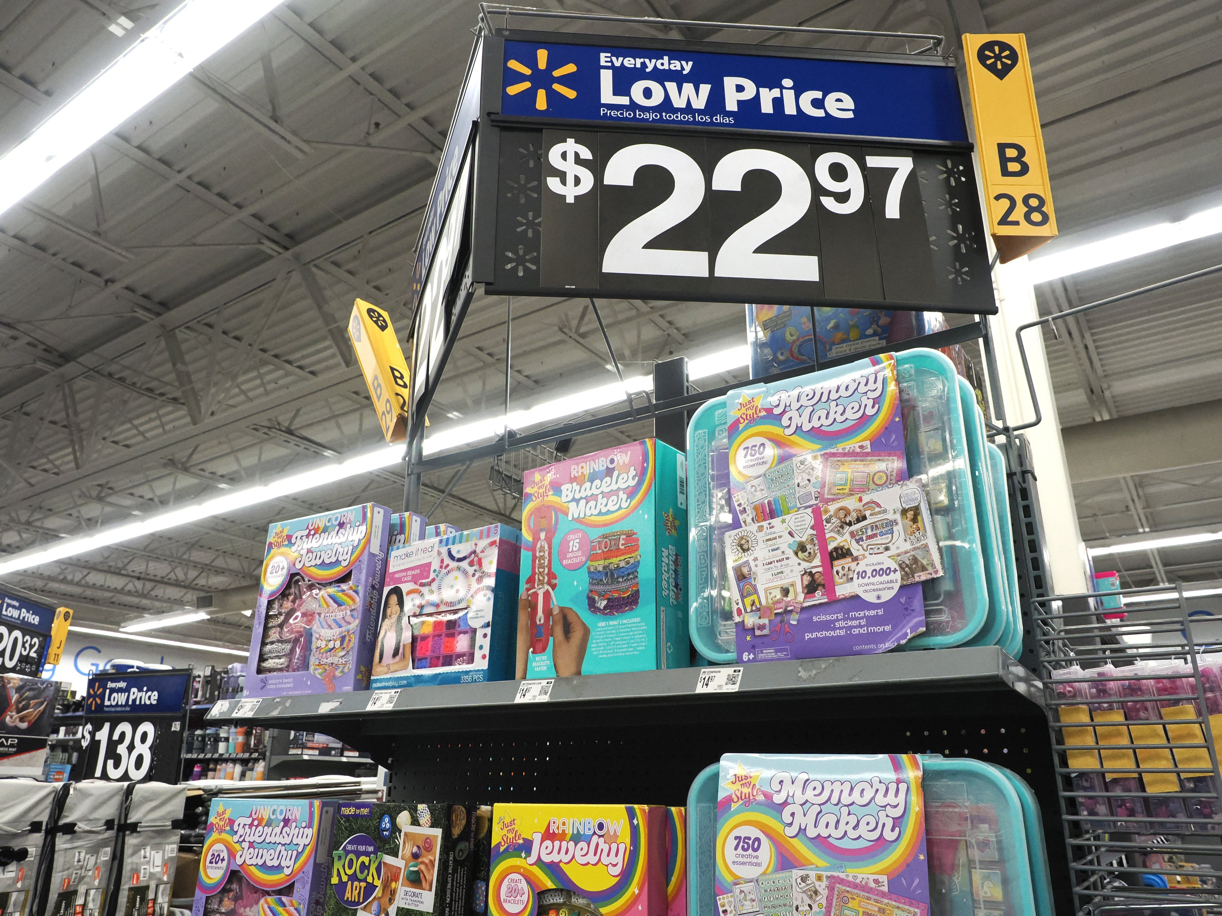 Toys made in China on display at a Walmart store in San Leandro, California, on April 30. Photo: EPA-EFE