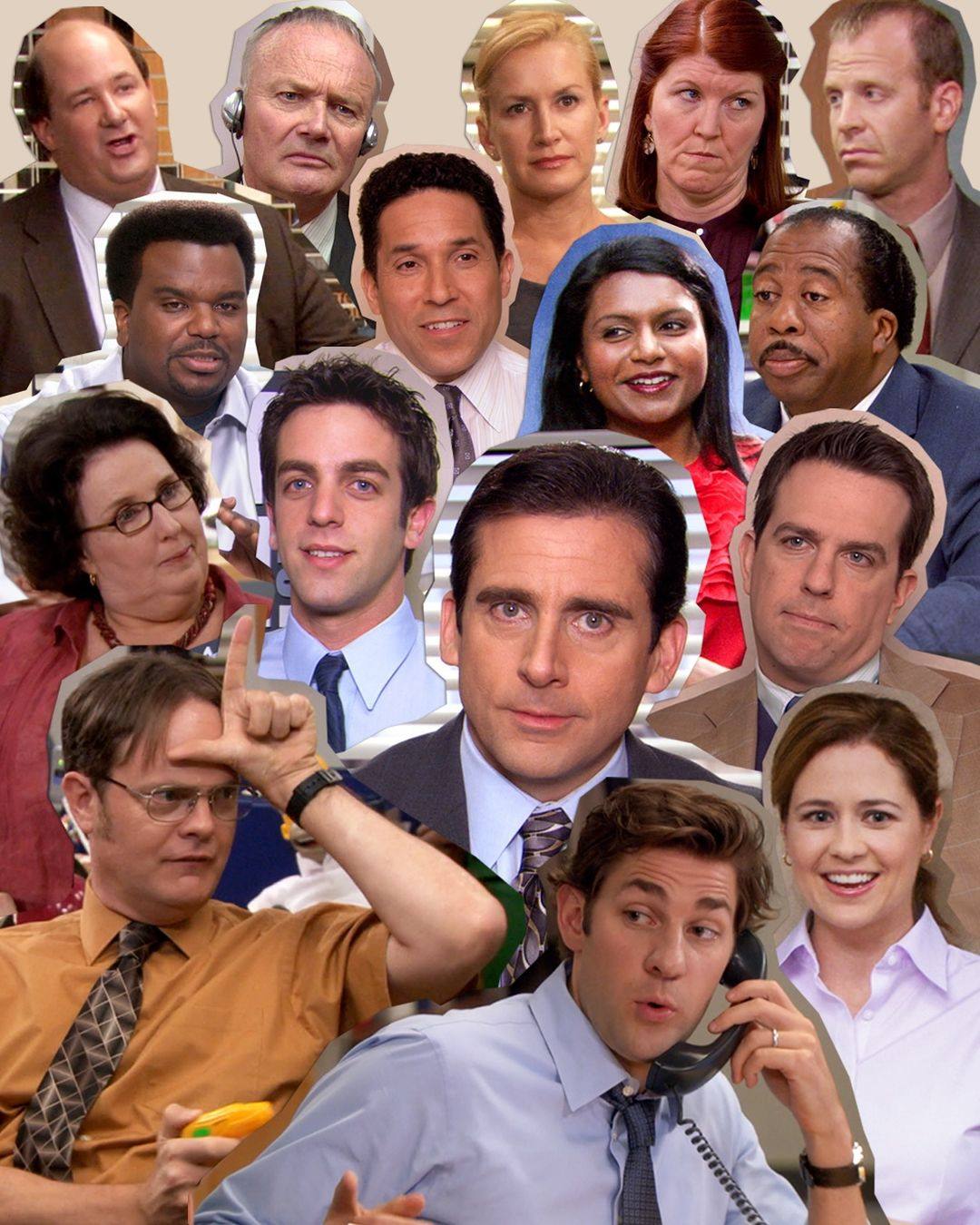 The Office US stars Steve Carell, Ed Helms, Rainn Wilson, John Krasinski and Jenna Fischer. Photo: @peacock/Instagram
