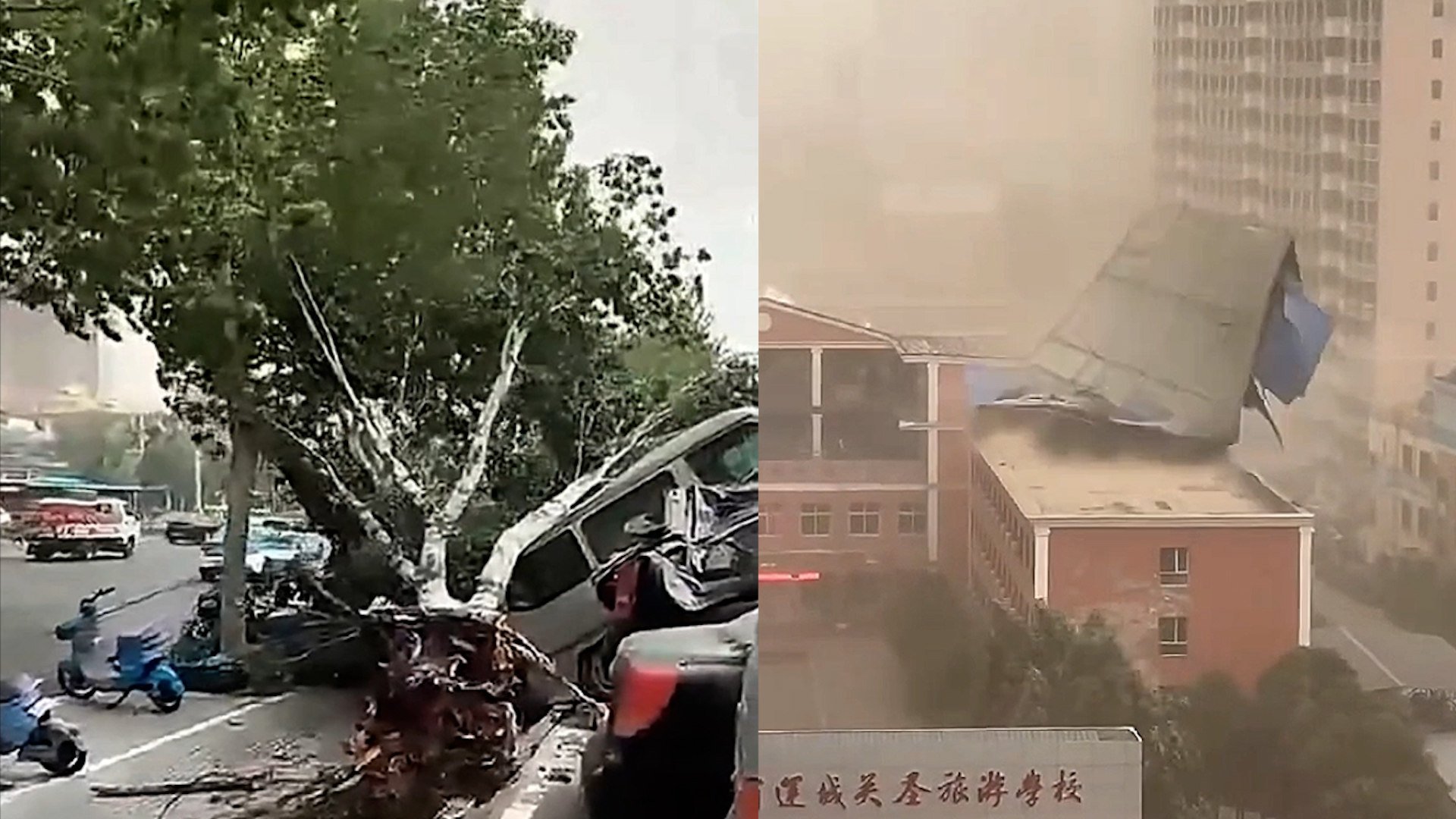 Record-breaking windstorm hits Chinese cities