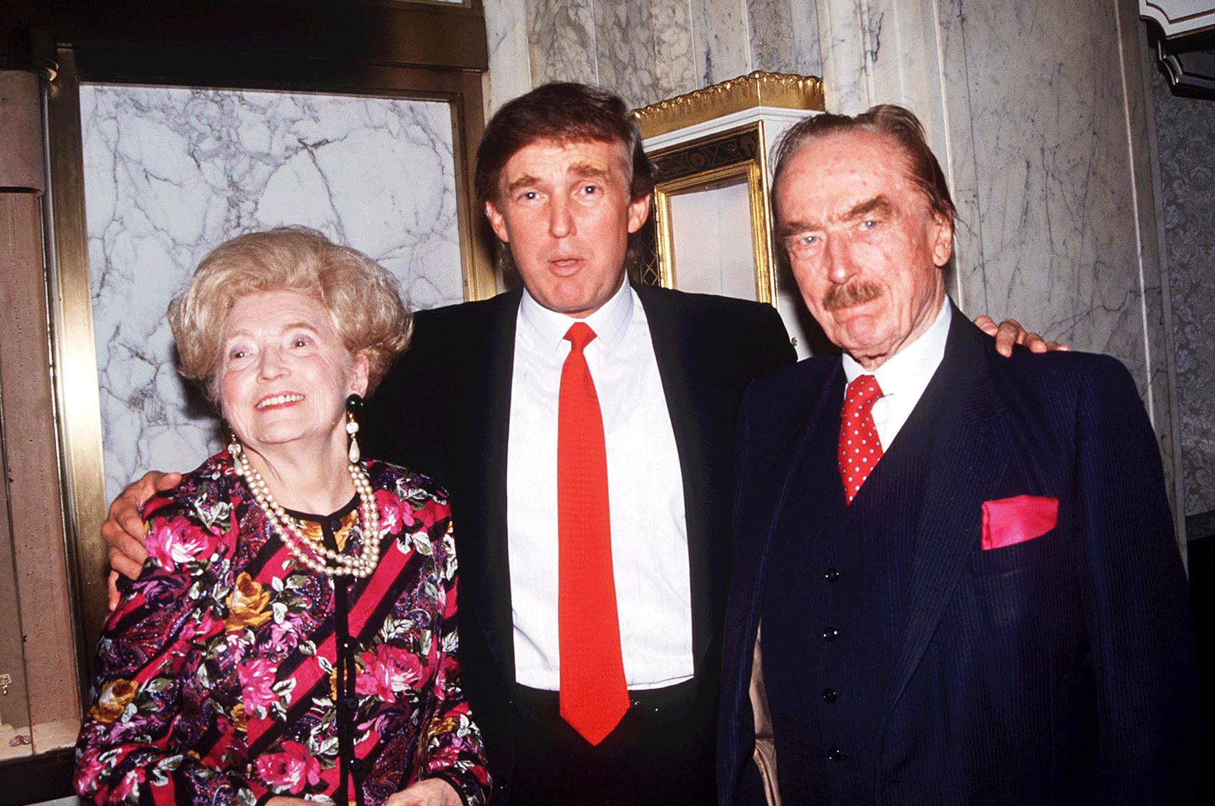 Donald Trump at a reception with his parents, Fred and Mary. Photo: Handout
