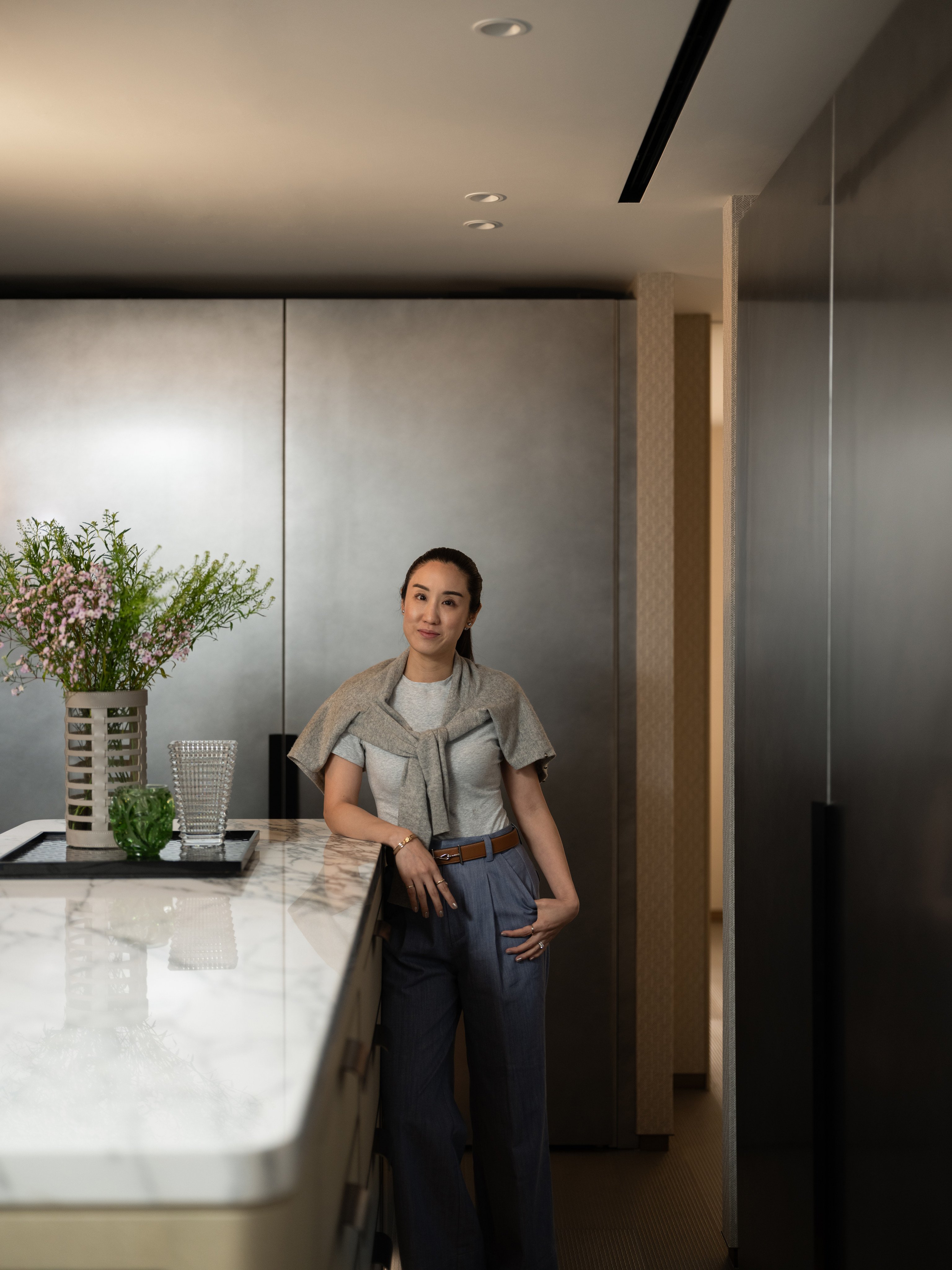 Studiossoo founder and creative director Samantha Soo at the Repulse Bay flat she designed. Photo: Common Studio
