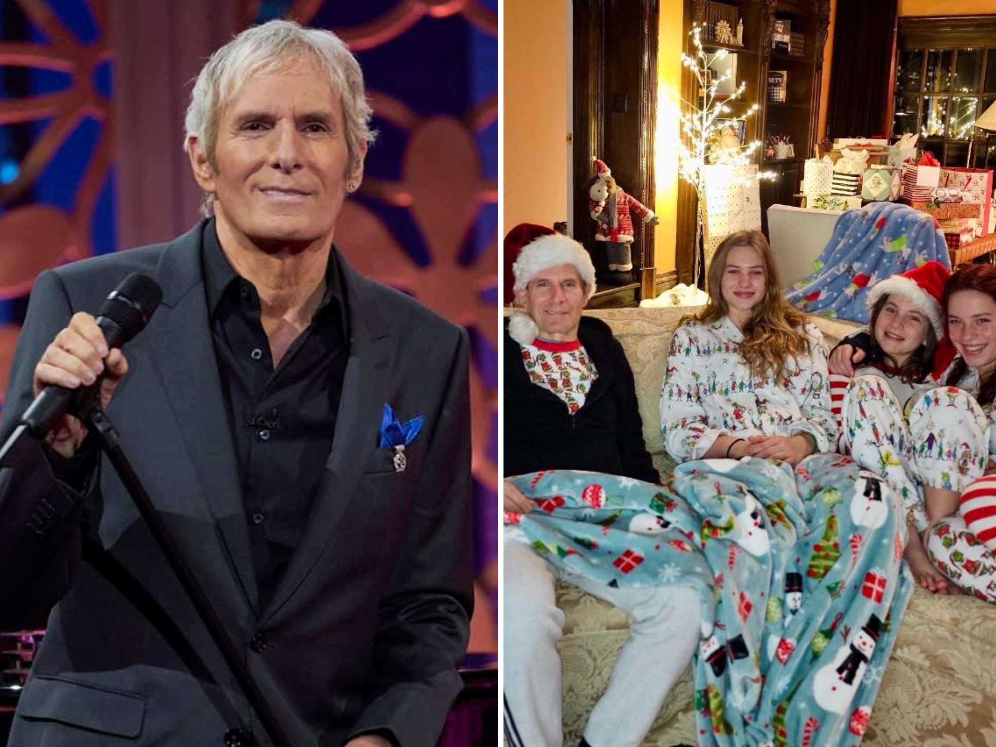 Michael Bolton, who is battling cancer, shared a photo of him enjoying Christmas with his children. Photo: Michael Bolton/Facebook