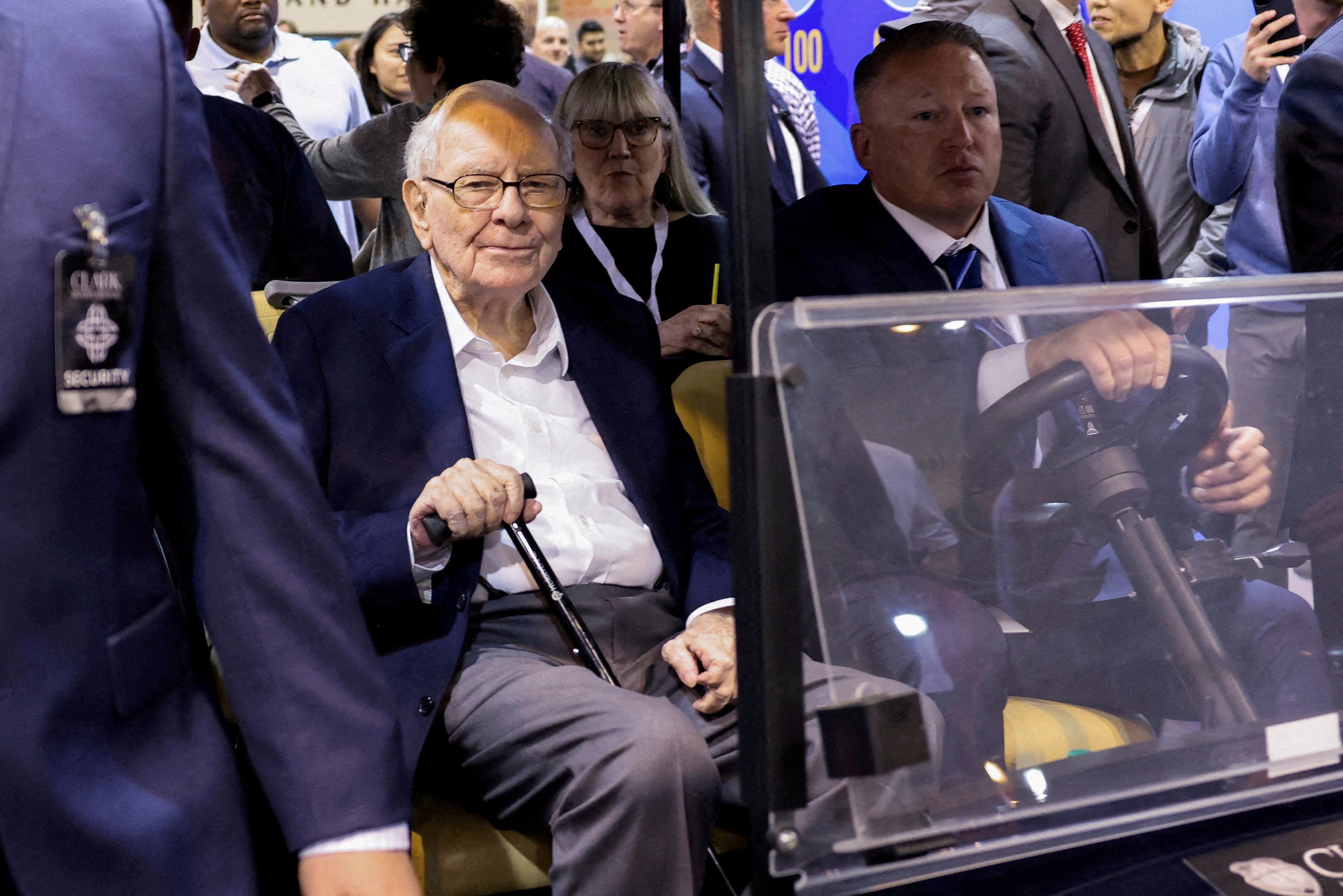 Berkshire Hathaway Chairman Warren Buffett attends the company’s annual shareholders’ meeting in Omaha, Nebraska, on Saturday. Photo: Reuters