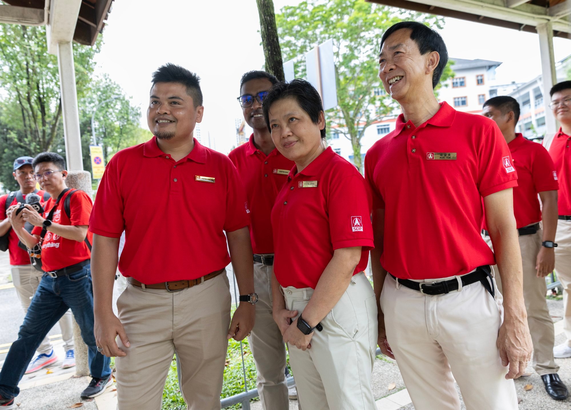Singapore Democratic Party members on nomination day. The SDP did not manage to get any of their candidates into parliament. Photo: EPA-EFE Singapore Democratic Party members on nomination day. The SDP did not manage to get any of their candidates into parliament. Photo: EPA-EFE