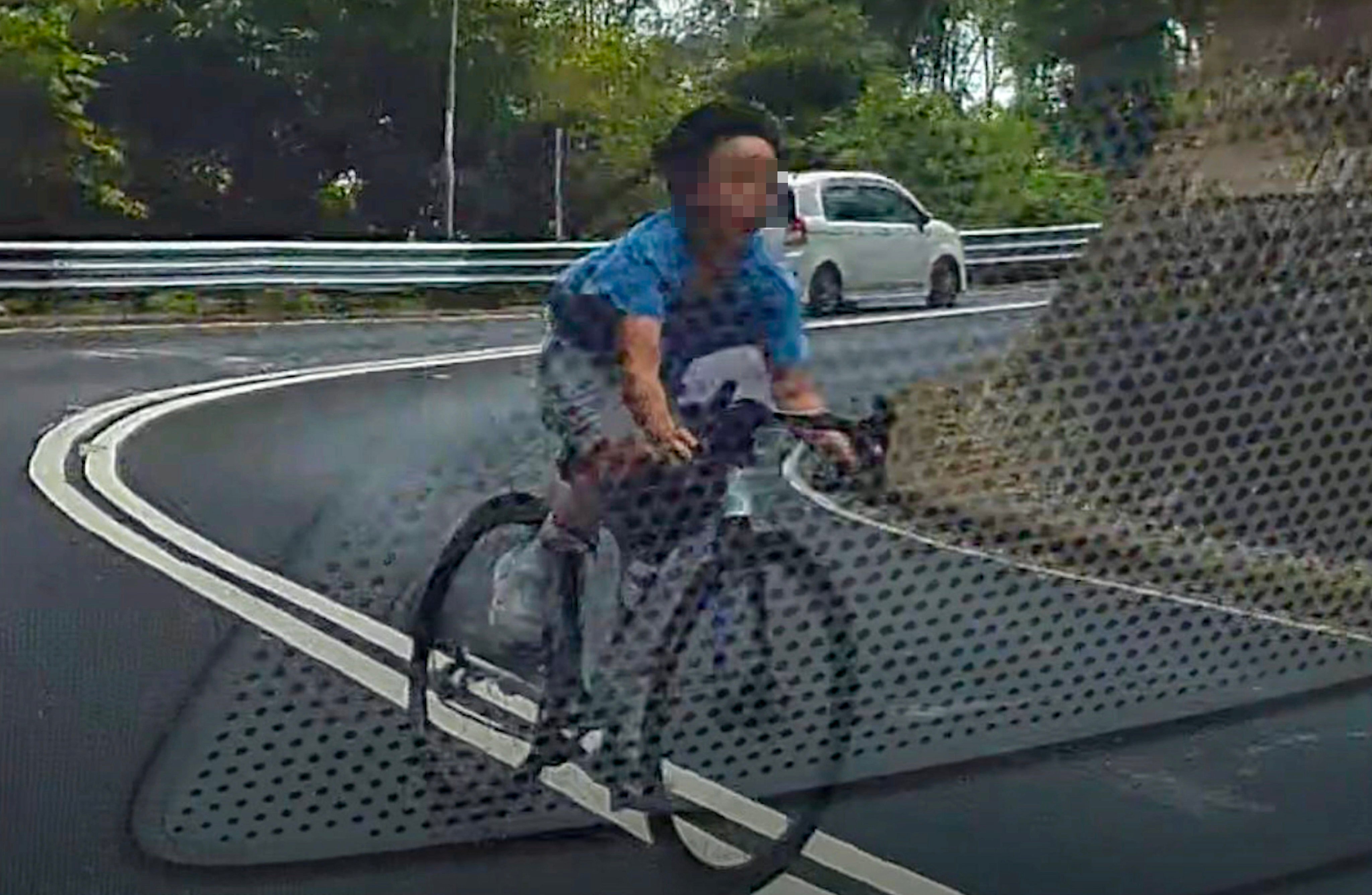 The dashcam clip with the boys was taken at an undisclosed spot on Saturday. Photo: Handout
