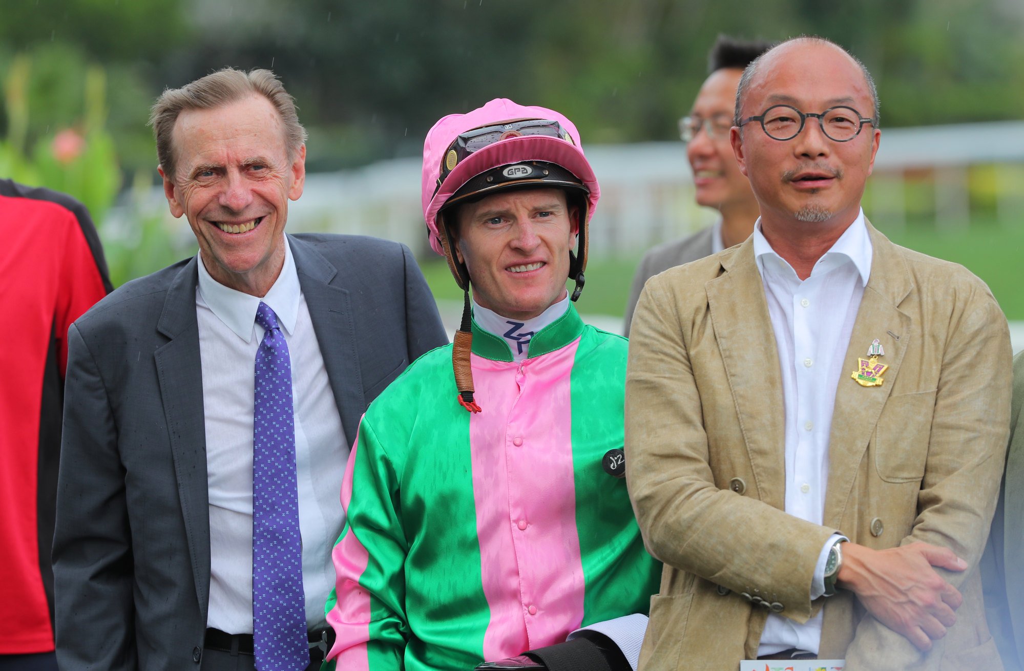 John Size and Zac Purton share a smile in the winners’ enclosure. John Size and Zac Purton share a smile in the winners’ enclosure.