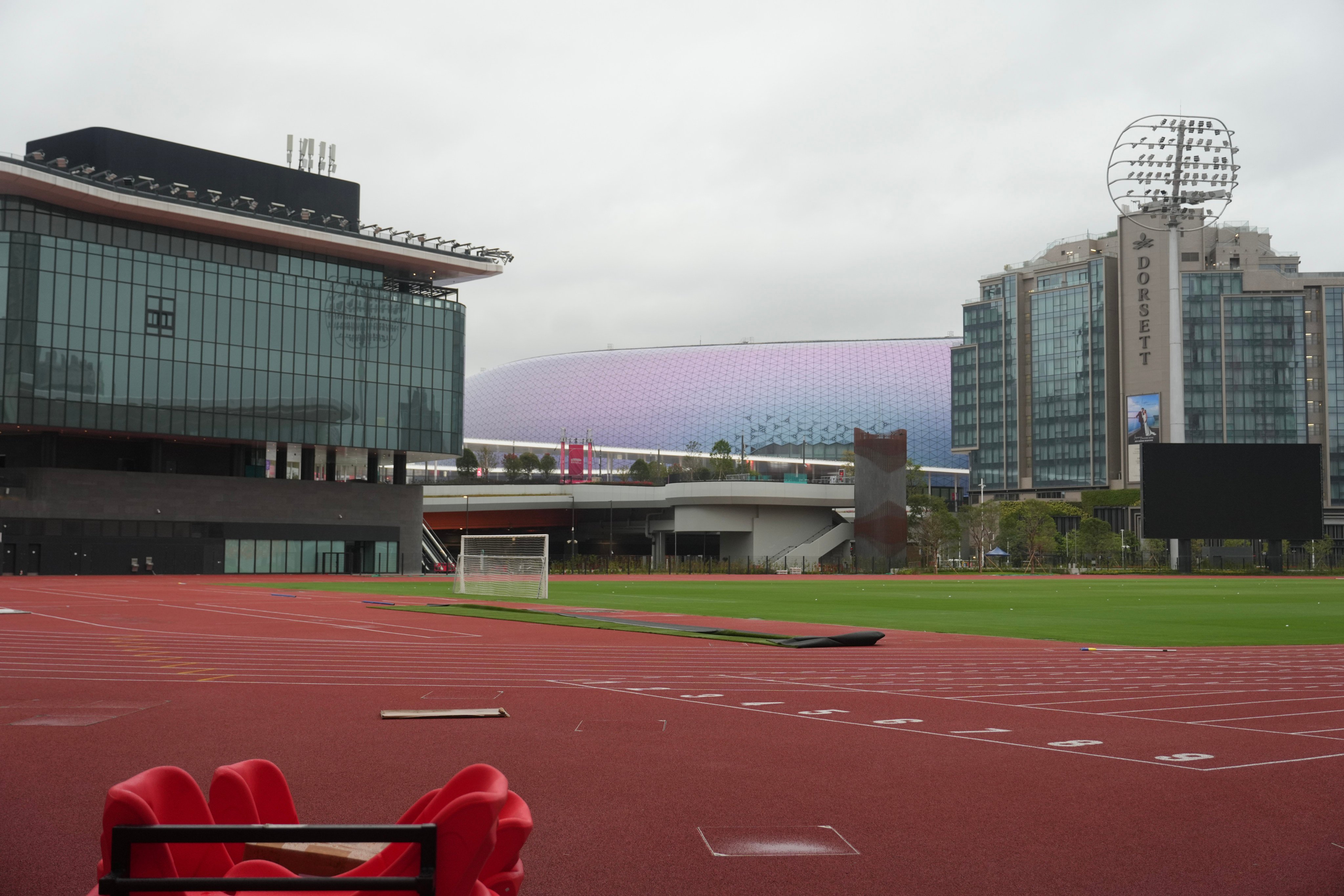 Kai Tak Youth Sports Ground is set up for athletics, rugby and football, but not cricket. Photo: Sam Tsang