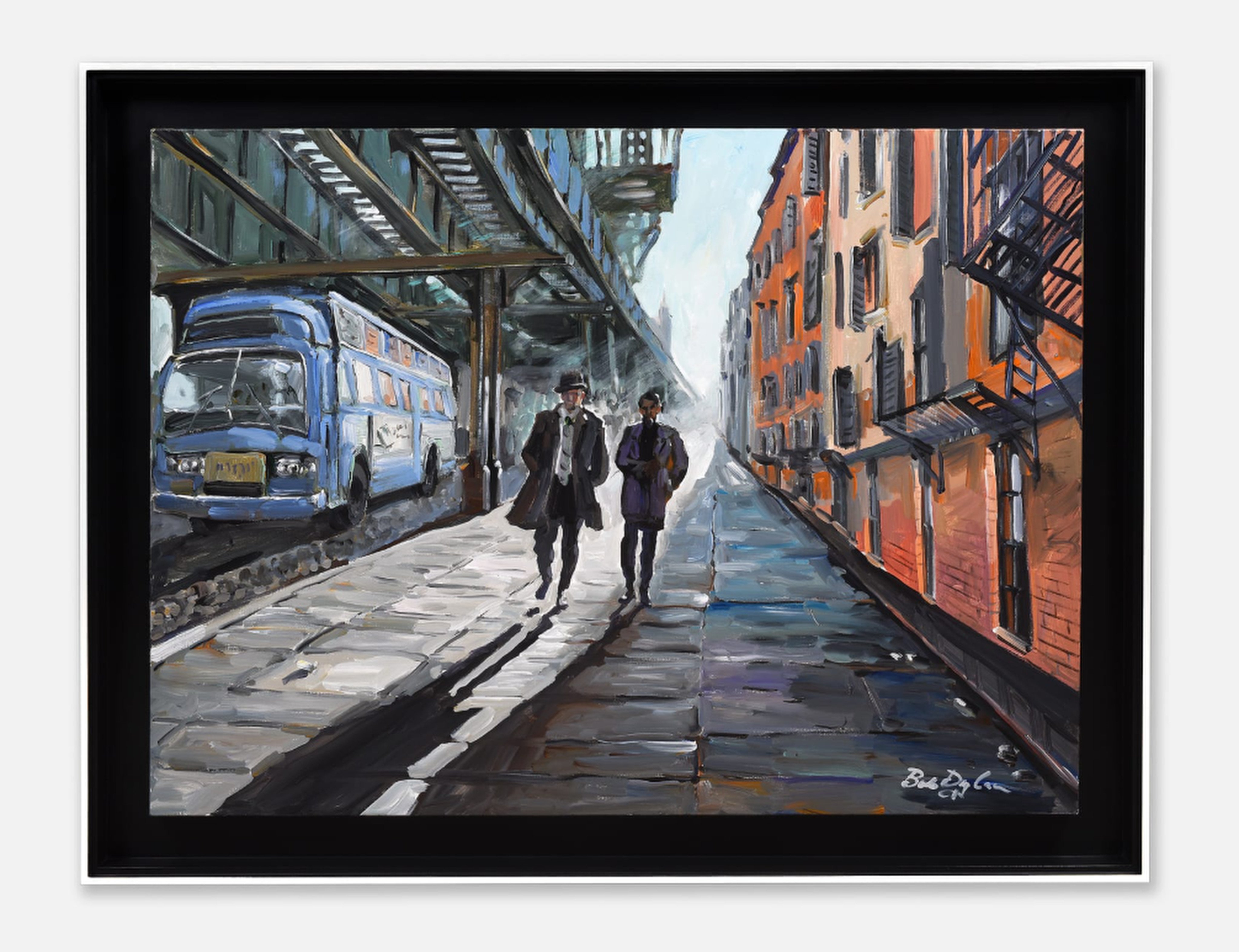 Sidewalk by Bob Dylan. The work is among 97 by the singer-songwriter that are going on show at London’s Halcyon Gallery. Photo: Halcyon Gallery