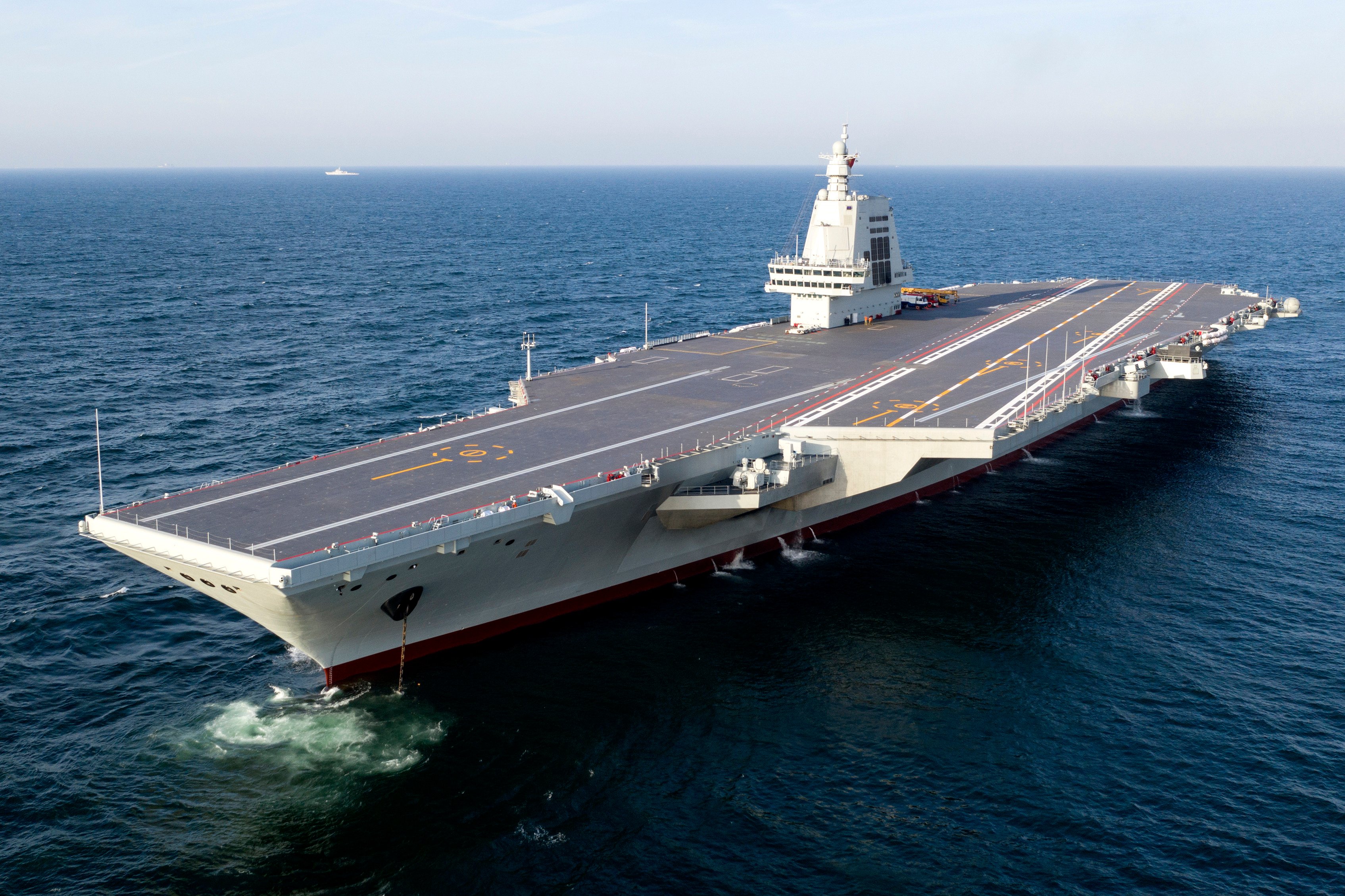 China’s Fujian aircraft carrier is the world’s largest conventionally powered warship and only the second after the USS Gerald Ford-class vessels to adopt electromagnetic launch technology. Photo: Xinhua