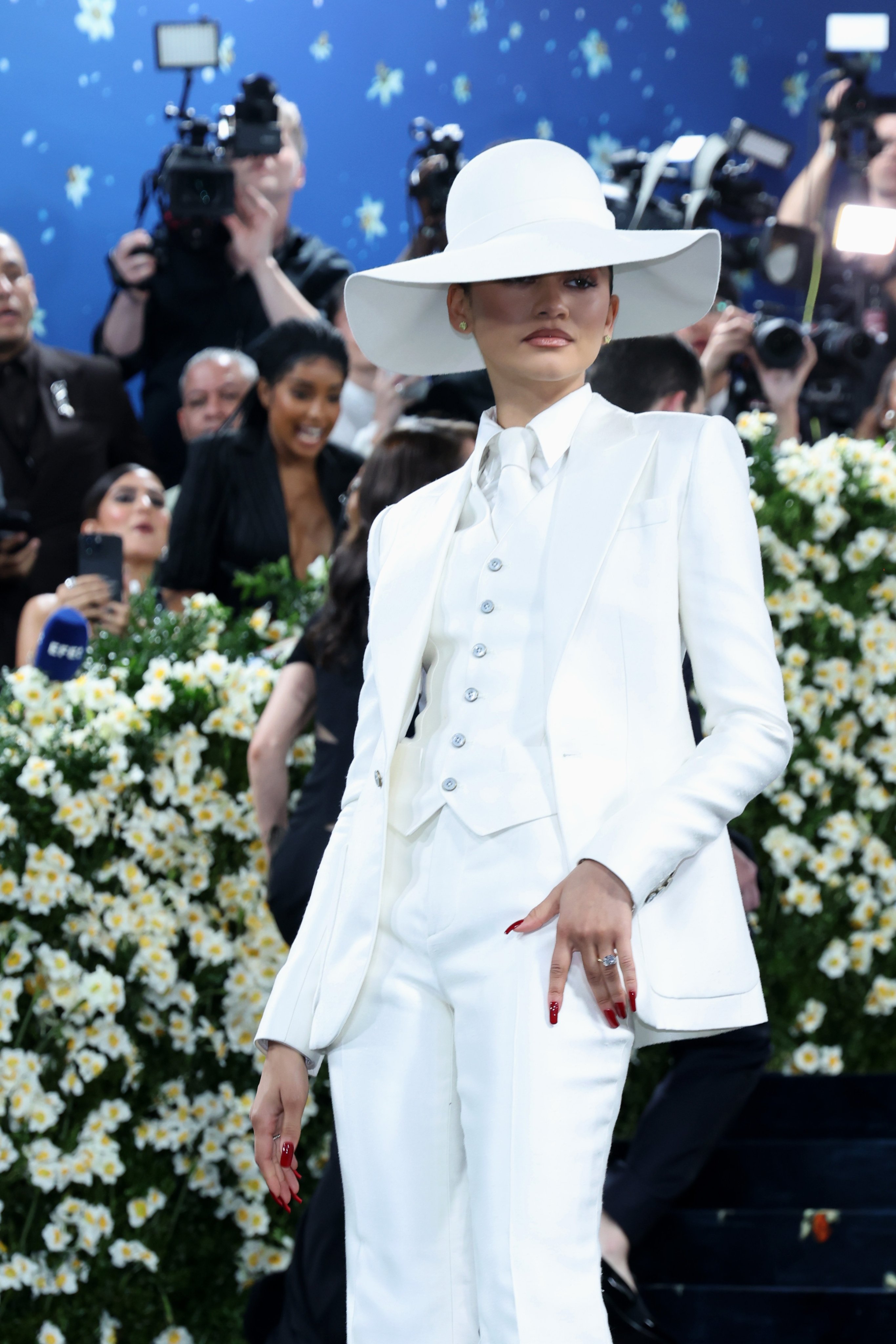 Zendaya poses on the red carpet for the 2025 Met Gala on May 5, 2025. Photo: EPA-EFE
