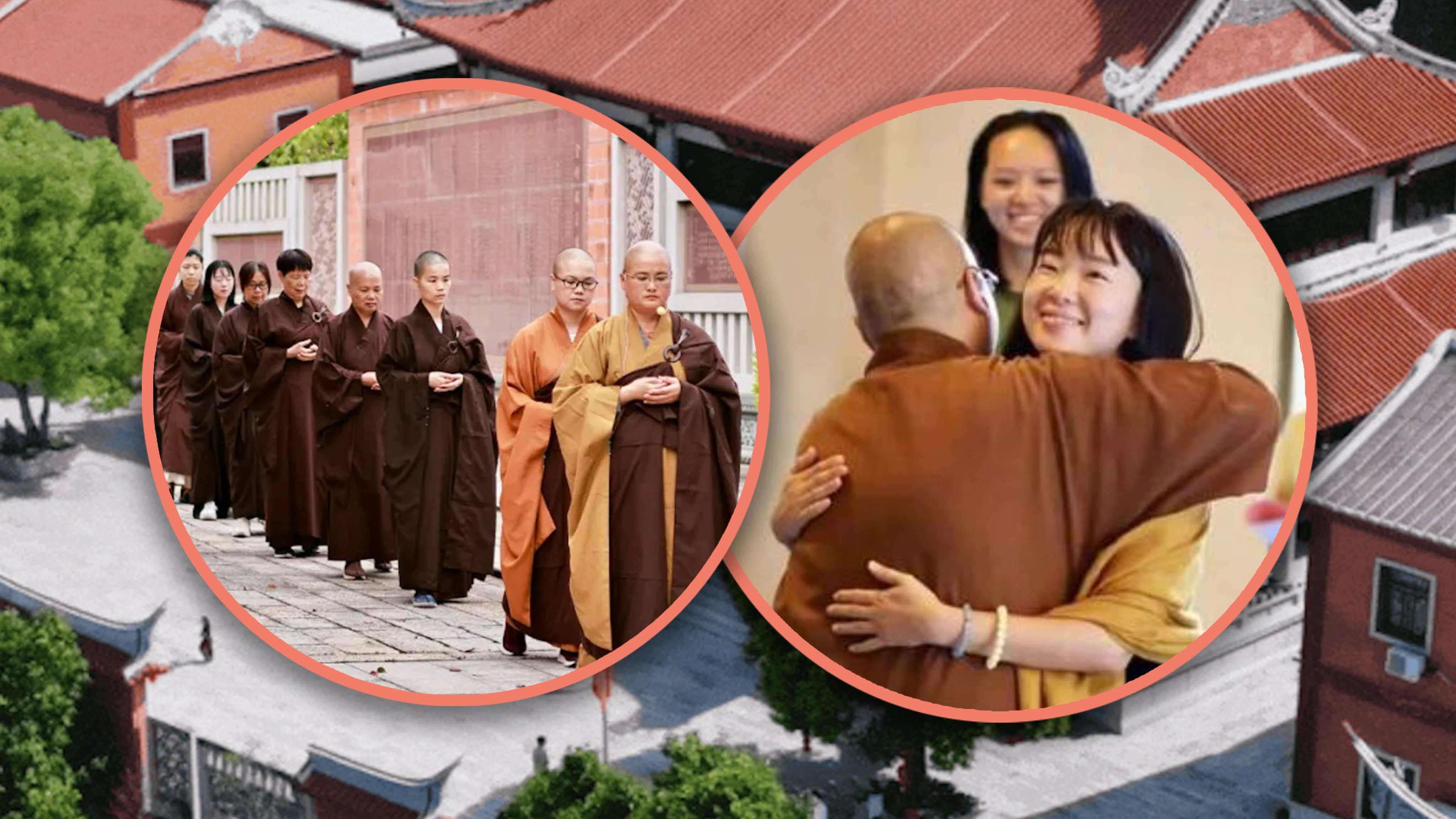 A female-only temple in China has gone viral for offering free food and lodging to help women find inner peace. Photo: SCMP composite/Sina
