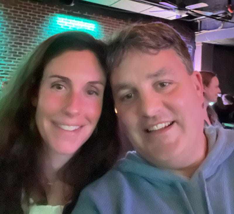 Scott Daley (right) and his wife, Brooke. Scott Daley underwent quadruple bypass surgery after discovering a significant blockage in the left anterior descending artery, which supplies blood to the heart. He had a history of heart issues in his family. Photo: heart.org/Scott Daley