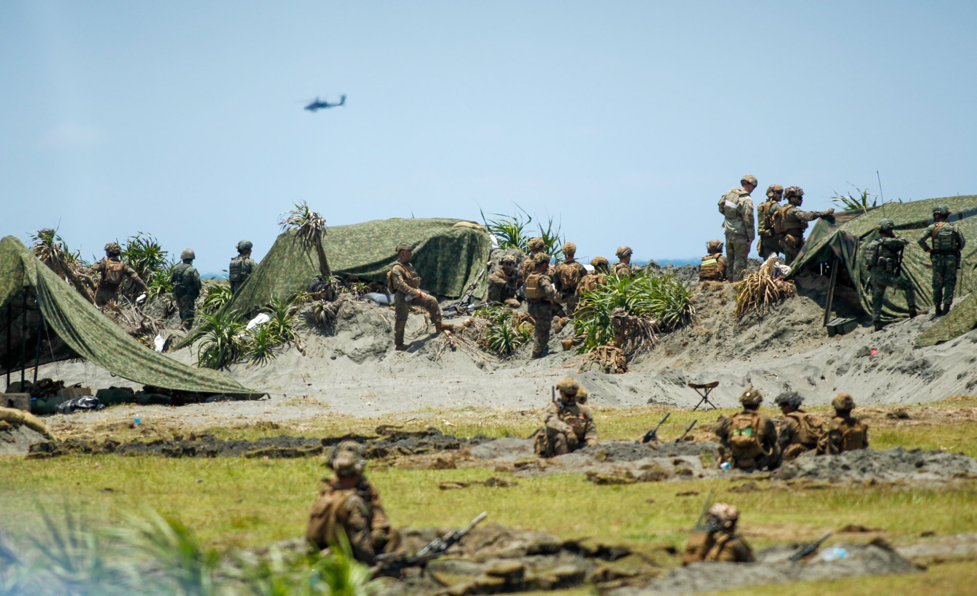 US and Philippine troops prepare to counter a drone as part of the Balikatan exercise in northern Philippines on May 3. Photo: Jeoffrey Maitem US and Philippine troops prepare to counter a drone as part of the Balikatan exercise in northern Philippines on May 3. Photo: Jeoffrey Maitem