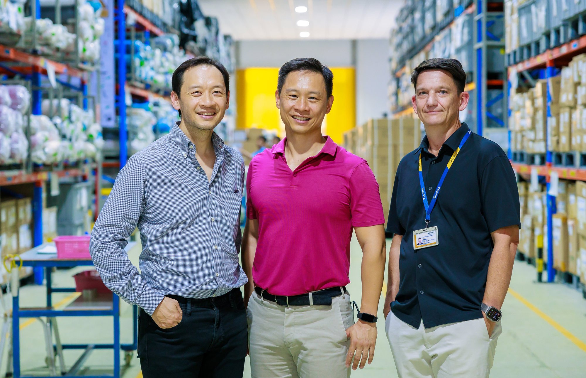 (From left) Top Form group managing director Kenneth Wong, CEO Kevin Wong and manufacturing director Michael Allen Lurer. Photo: Handout