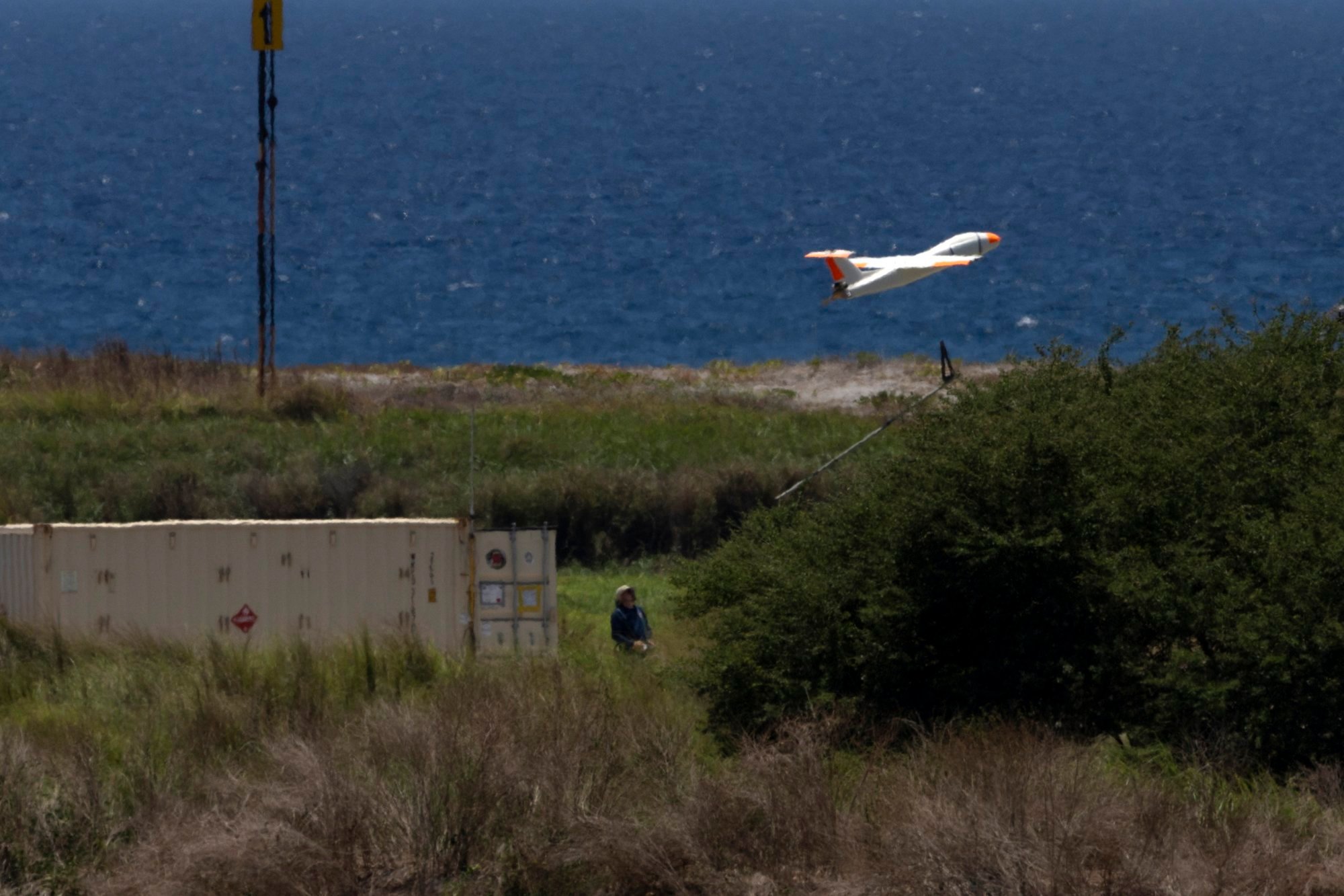 A drone launched as a target at a drill as part of the US-Philippines Balikatan joint military exercises in San Antonio, Zambales, on April 27. Photo: EPA-EFE A drone launched as a target at a drill as part of the US-Philippines Balikatan joint military exercises in San Antonio, Zambales, on April 27. Photo: EPA-EFE