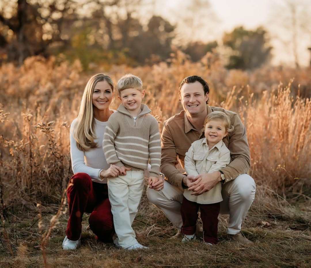 Baseball star Gerrit Cole and his wife, Amy Cole, with their two boys. Photo: @amyc23/Instagram