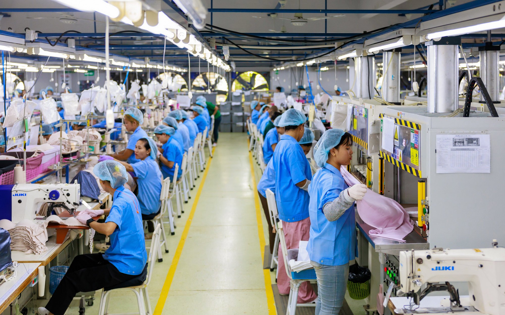 The production line at Top Form’s Mae Sot factory. Hong Kong firms had shifted their production bases to countries in Southeast Asia from at least a decade ago. Photo: Handout