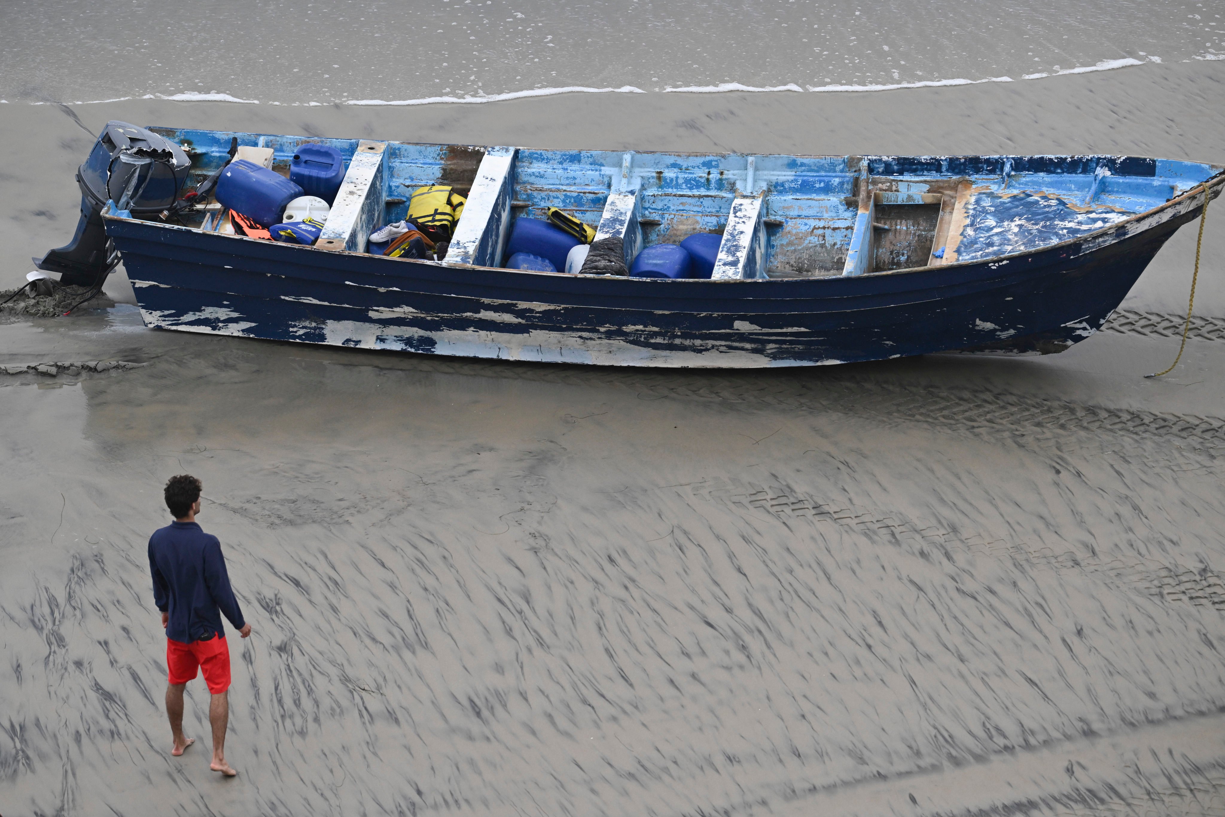 Police described the vessel as a small fishing boat in poor condition. Photo: AP