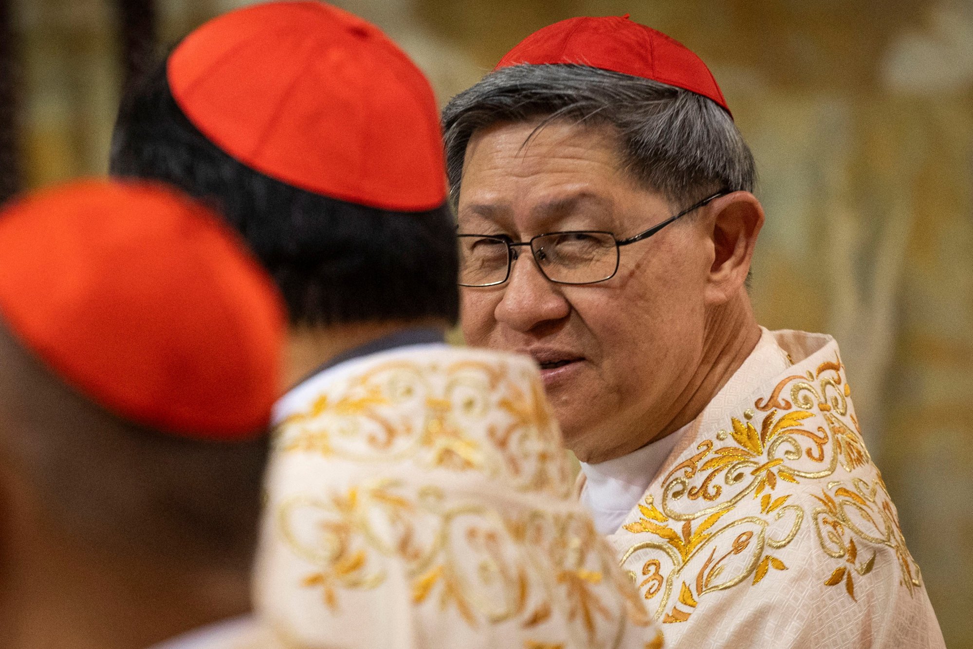 Filipino Cardinal Luis Antonio Tagle attends Sunday mass at the Pontifical Filipino College in Rome ahead of the election of the new pope, which starts on Wednesday. Photo: Reuters Filipino Cardinal Luis Antonio Tagle attends Sunday mass at the Pontifical Filipino College in Rome ahead of the election of the new pope, which starts on Wednesday. Photo: Reuters