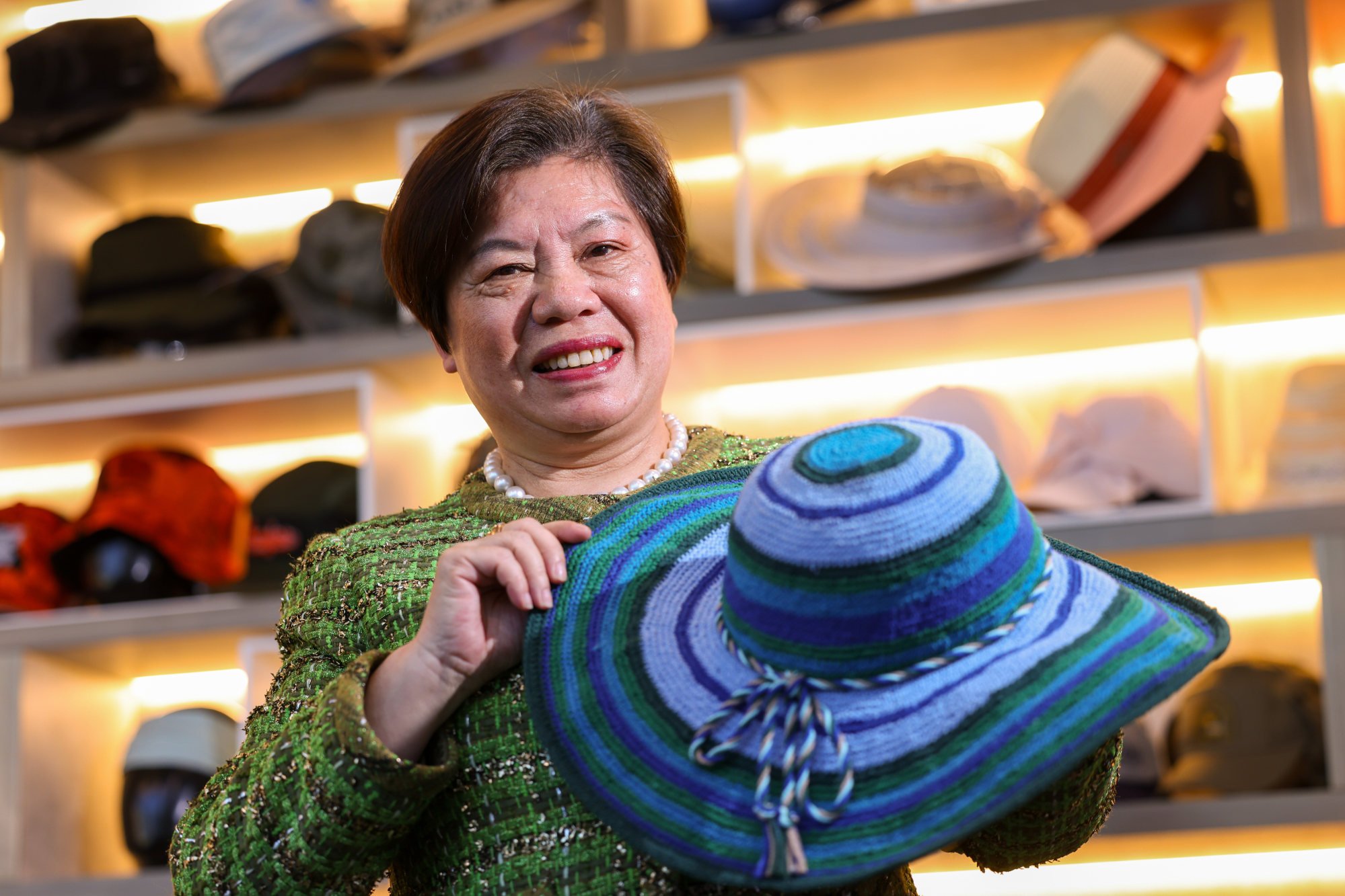 Pauline Ngan co-founded Mainland Headwear in 1986 with her husband. Photo: Nora Tam Pauline Ngan co-founded Mainland Headwear in 1986 with her husband. Photo: Nora Tam