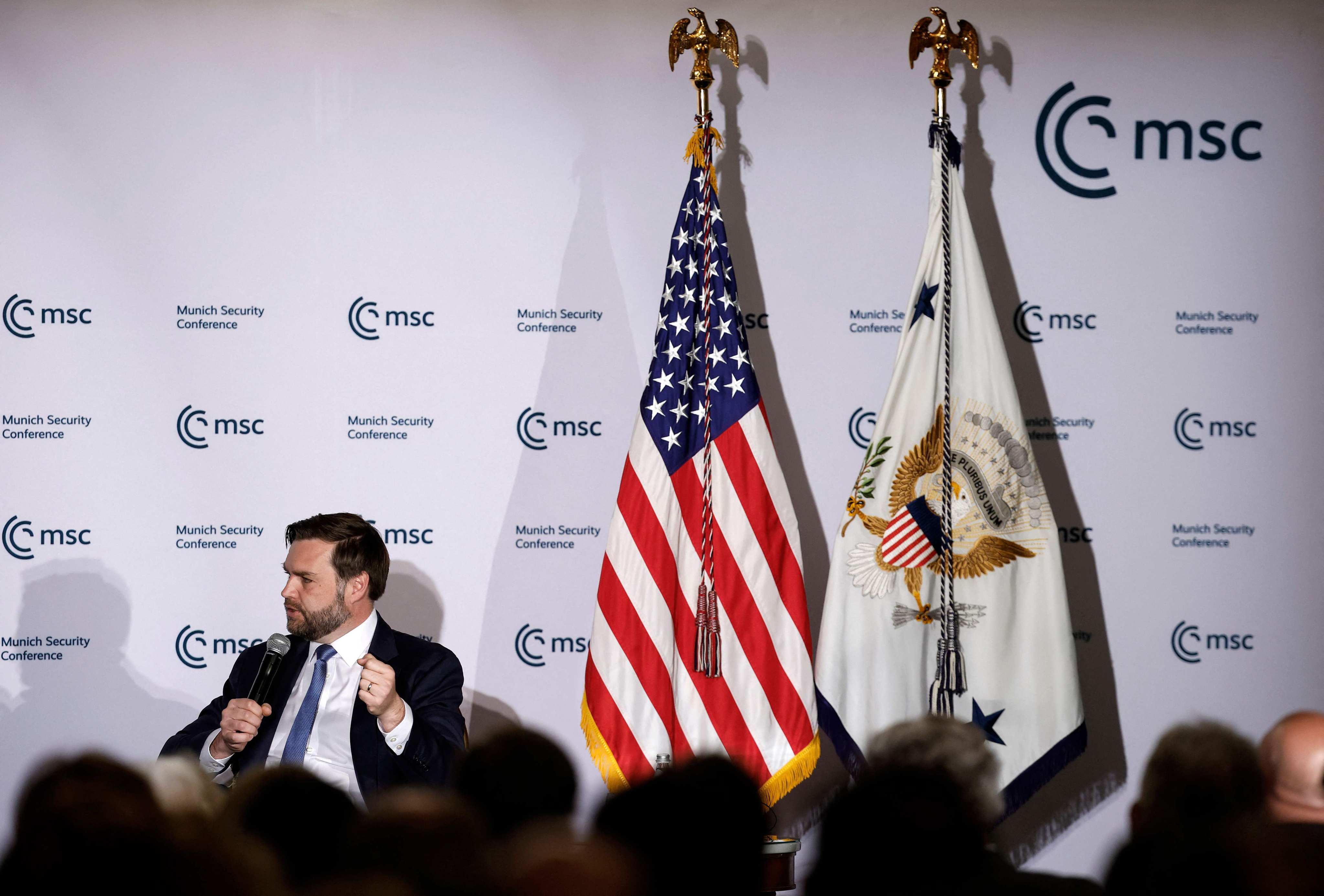 US Vice-President J.D. Vance speaks at the Munich Leaders Meeting in Washington, DC on Wednesday. Photo: via AFP