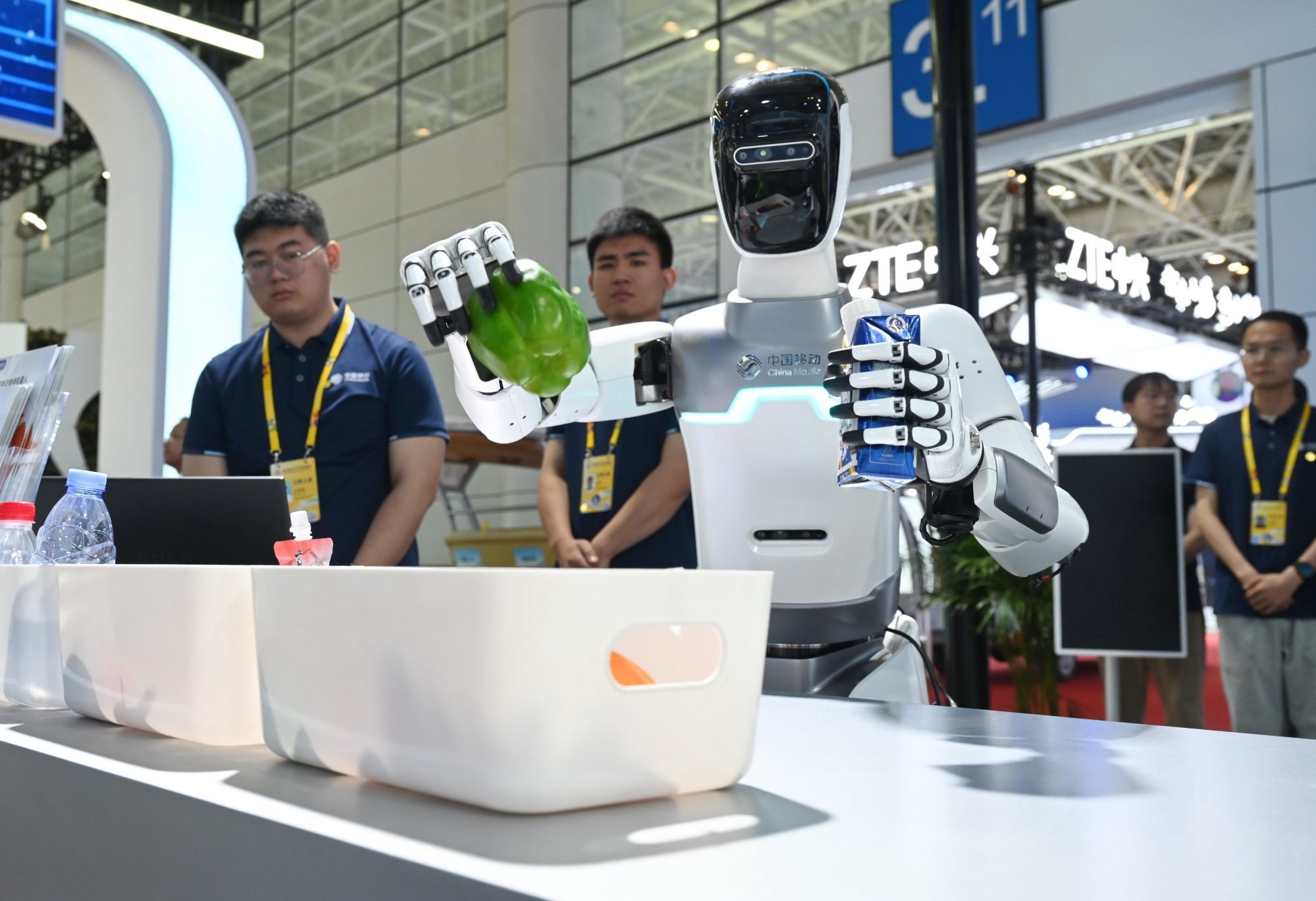 The Yizhuang Development Zone’s latest plan is part of a national initiative aimed at implementing AI in various industries, including robotics. Photo: Xinhua
