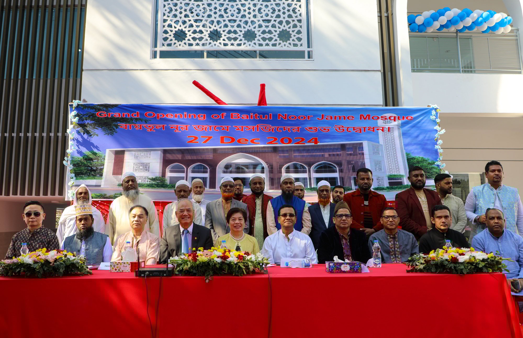 A grand opening is held for the factory’s mosque last year. Photo: Handout A grand opening is held for the factory’s mosque last year. Photo: Handout