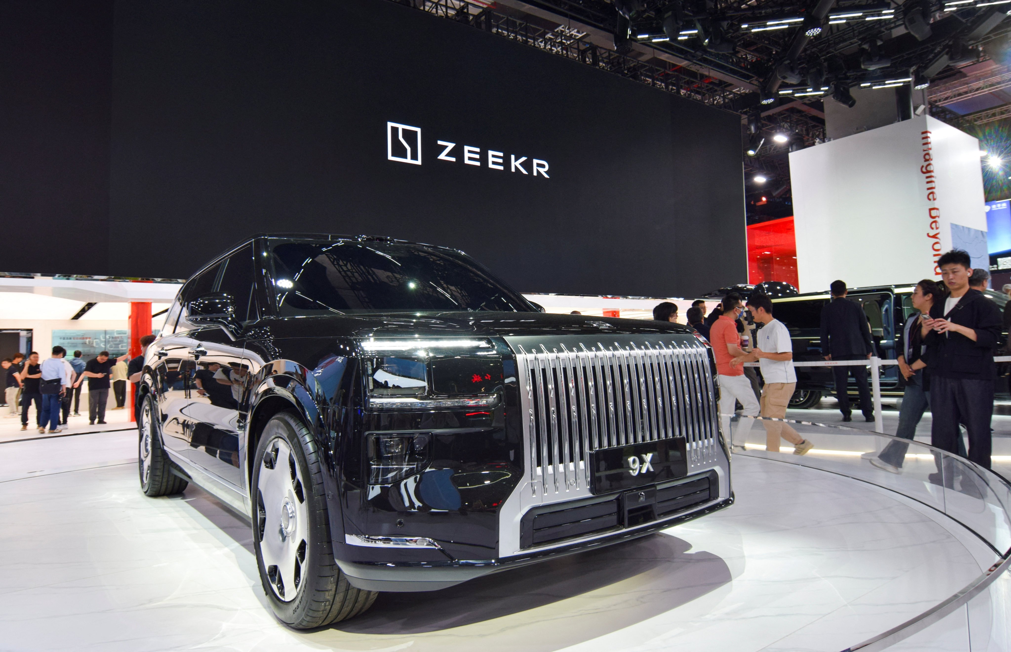 The Zeekr 9X plug-in hybrid SUV is displayed at the Auto Shanghai show. Photo: Reuters