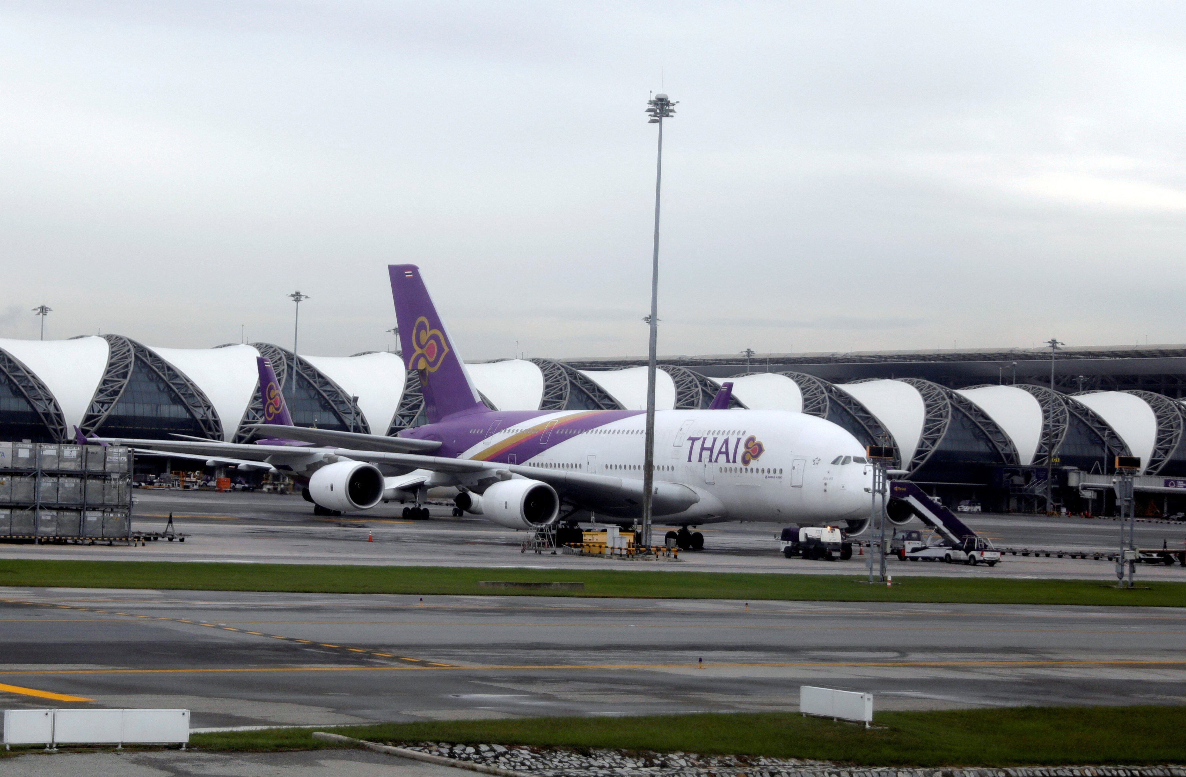 Thai Airways said that flights to destinations in Europe and South Asia would be diverted on Wednesday. Photo: Reuters
