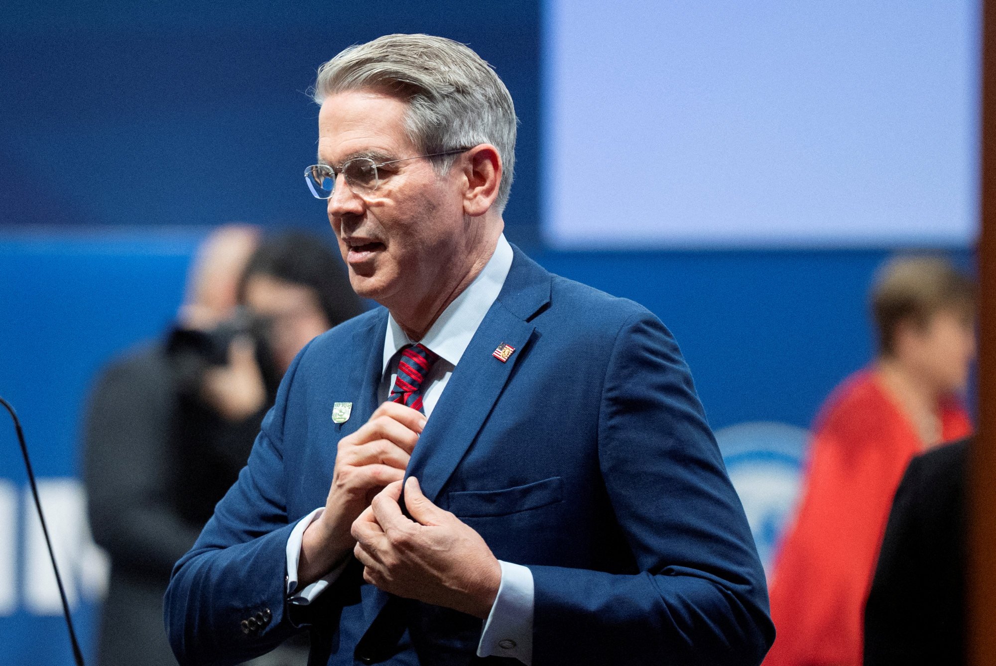 US Treasury Secretary Scott Bessent at the annual IMF/World Bank spring meetings in Washington on April 25. Photo: Reuters US Treasury Secretary Scott Bessent at the annual IMF/World Bank spring meetings in Washington on April 25. Photo: Reuters