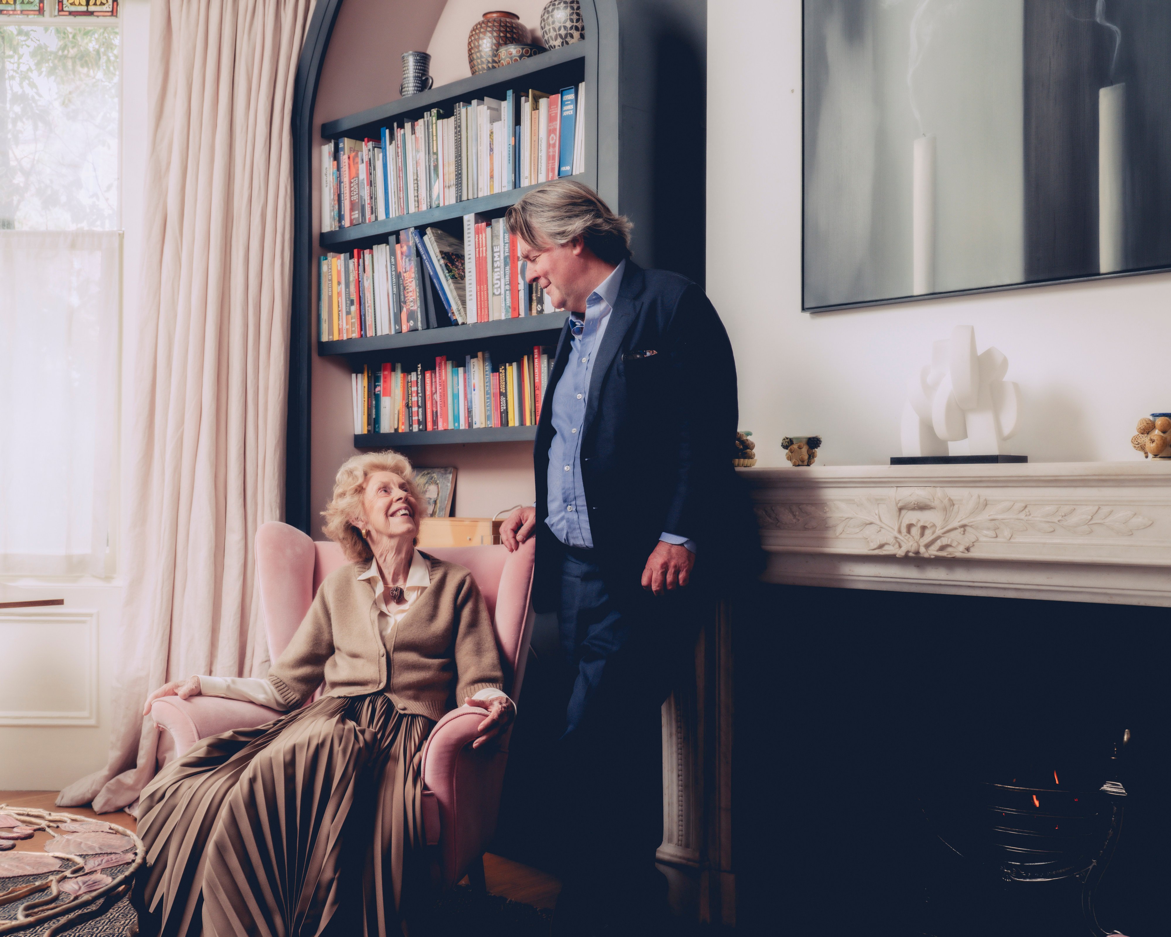 Ben and Rosamond Brown at Ben’s house 
in Notting Hill, London. Photo: Jack Orton