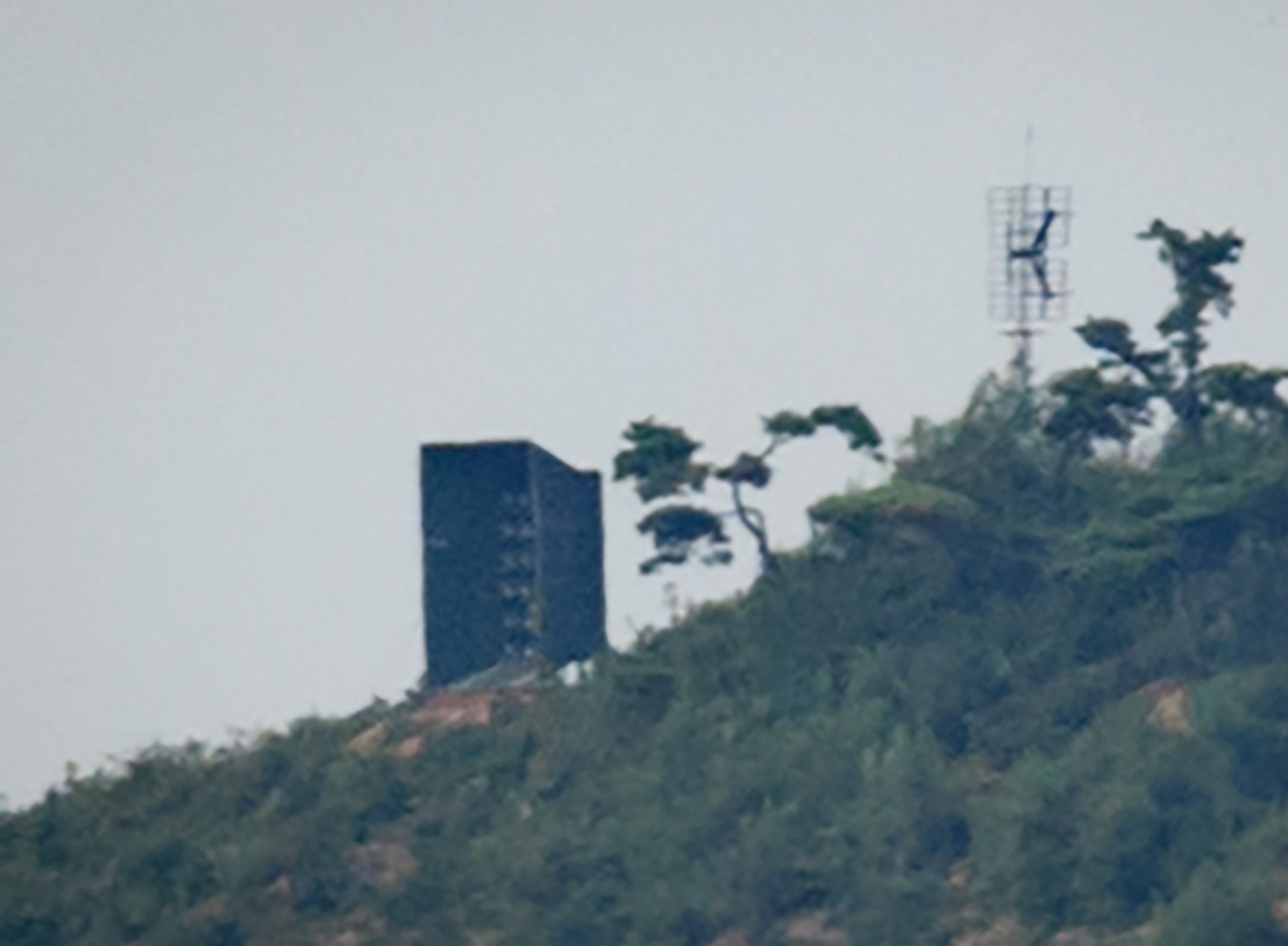 A North Korean propaganda speaker seen across the demilitarised zone. Photo: AFP A North Korean propaganda speaker seen across the demilitarised zone. Photo: AFP