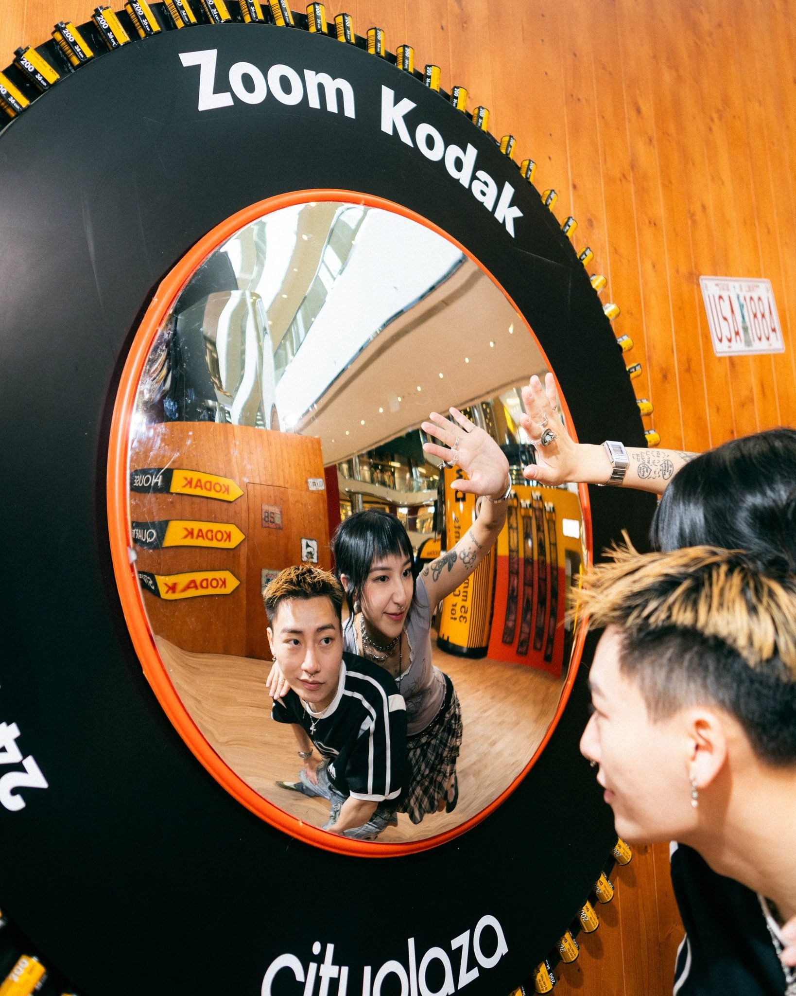 A couple try out one of the multi-angle mirrors for selfie taking at Kodak’s pop-up in Cityplaza, Tai Koo, one of our five recommendations for the best things to do in Hong Kong on the weekend of May 9 to 11. Photo: Cityplaza