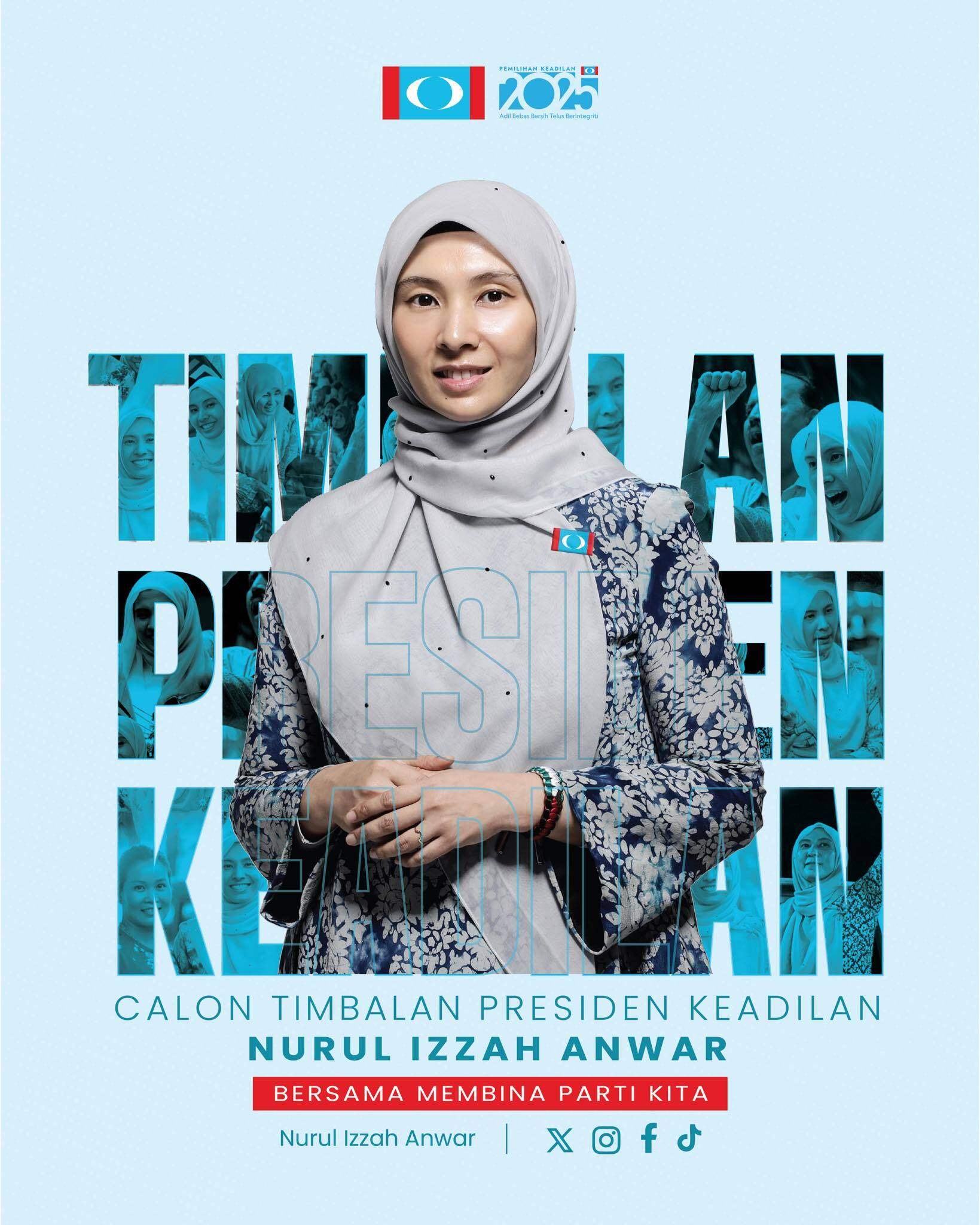 Nurul Izzah Anwar, Malaysian Prime Minister Anwar Ibrahim’s eldest child, says she will be joining the race to become the deputy president of the ruling Parti Keadilan Rakyat. Photo: Nurul Izzah Anwar/Facebook