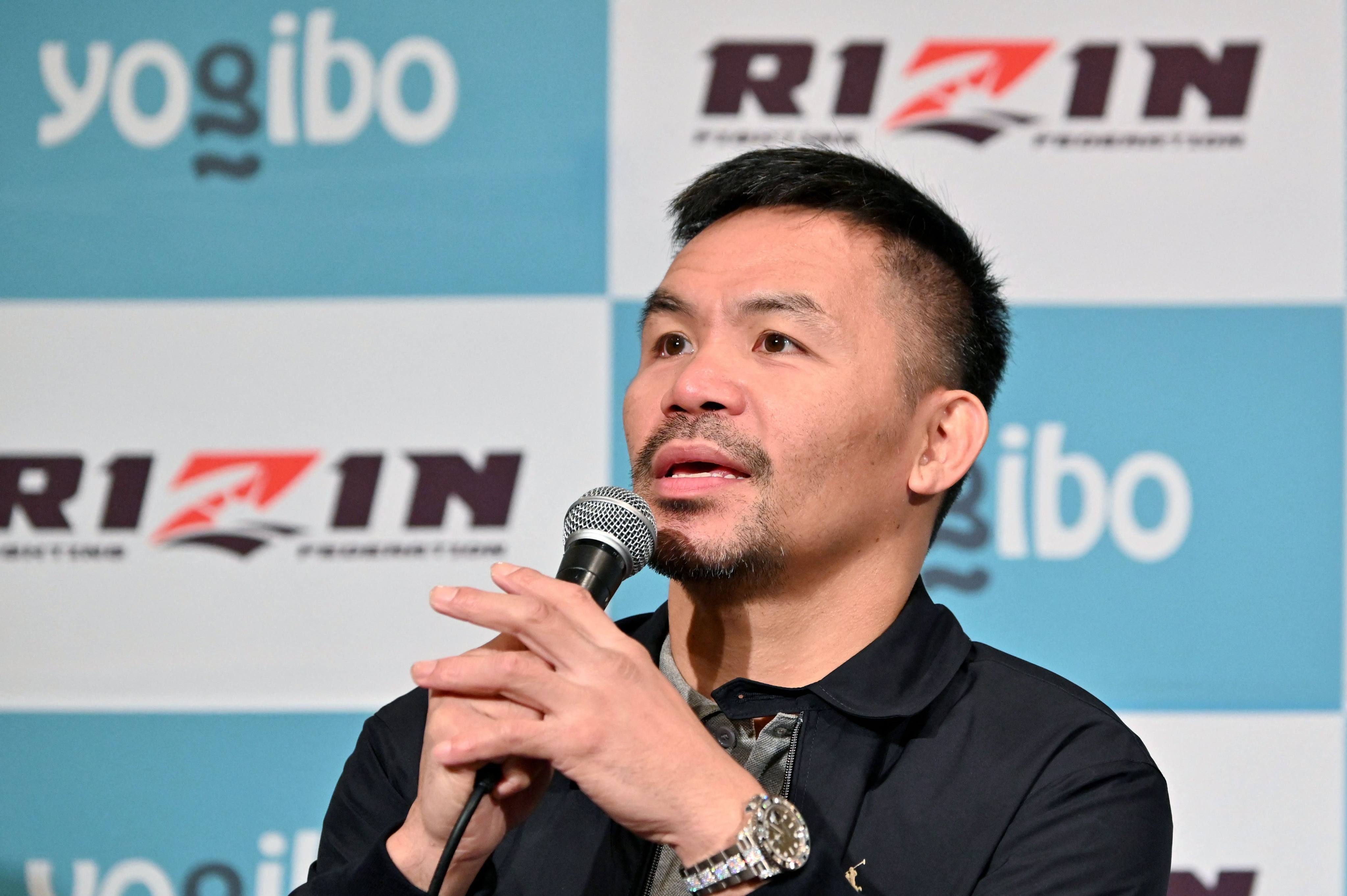 Manny Pacquiao is reportedly returning to the ring to fight Mario Barrios. Photo: AFP