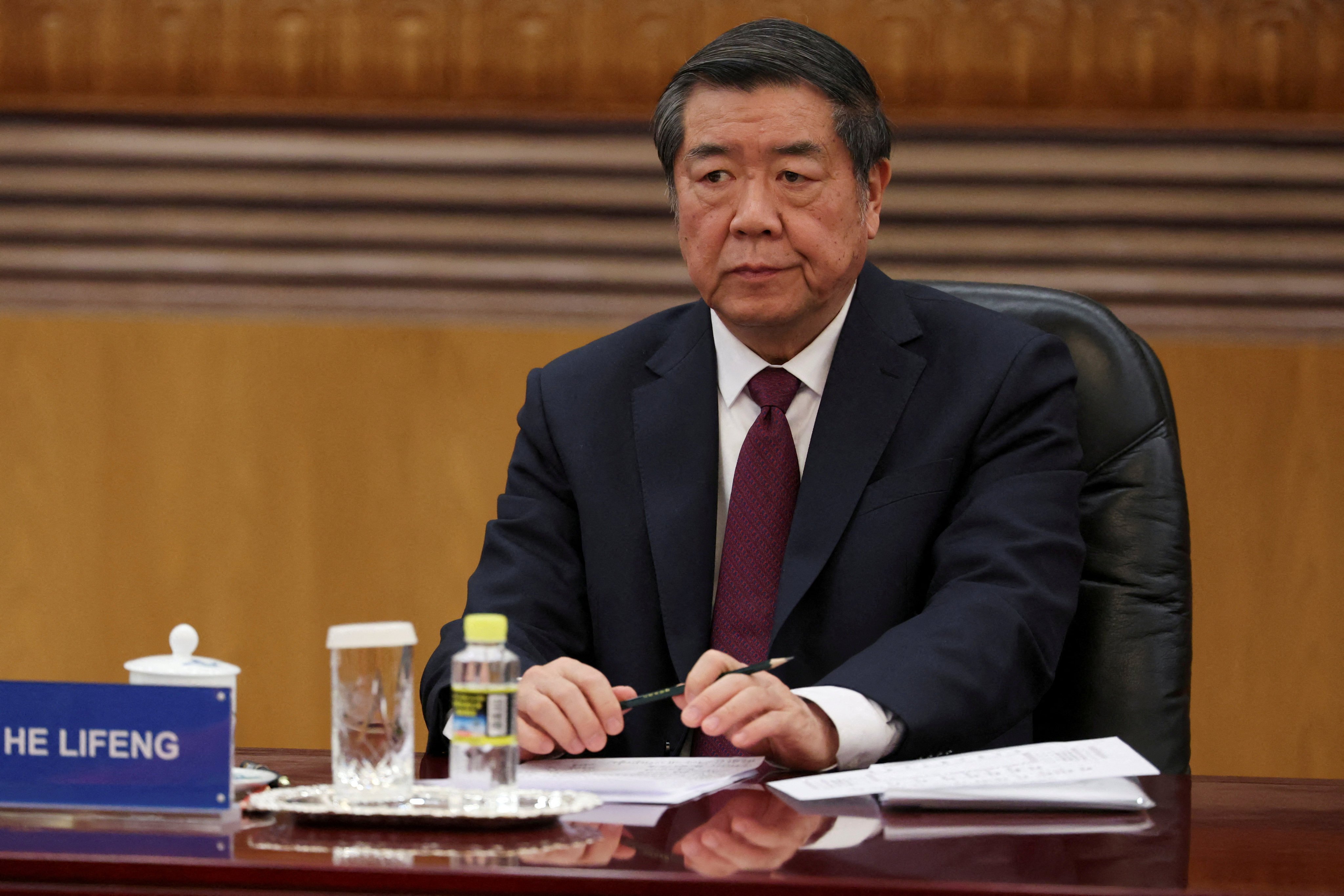 Chinese Vice-Premier He Lifeng. Photo: Reuters