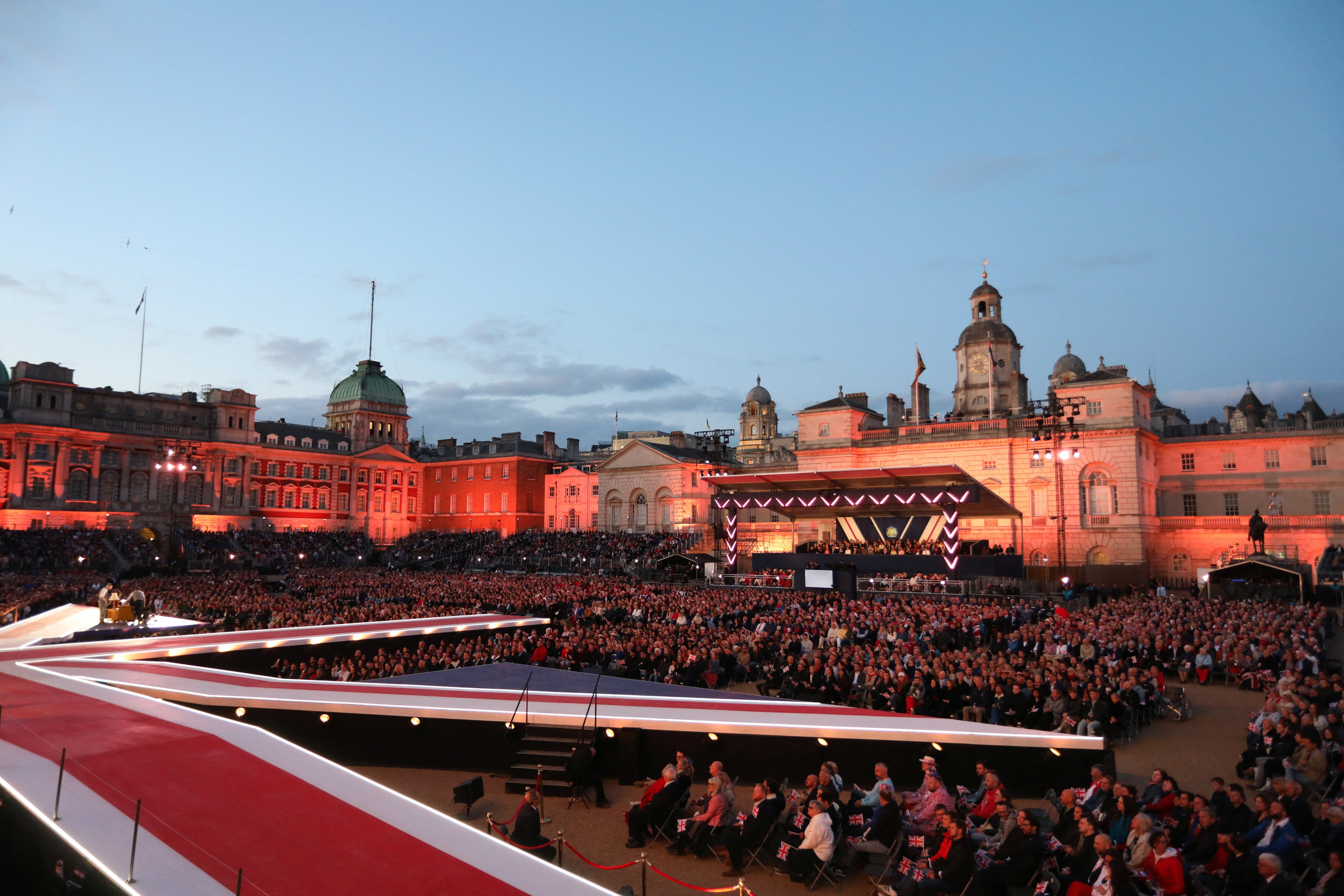 A large crowd attends the “VE Day 80: A Celebration to Remember” concert concluding  commemorations for the 80th anniversary of Victory in Europe Day in London on Thursday. Photo: Reuters