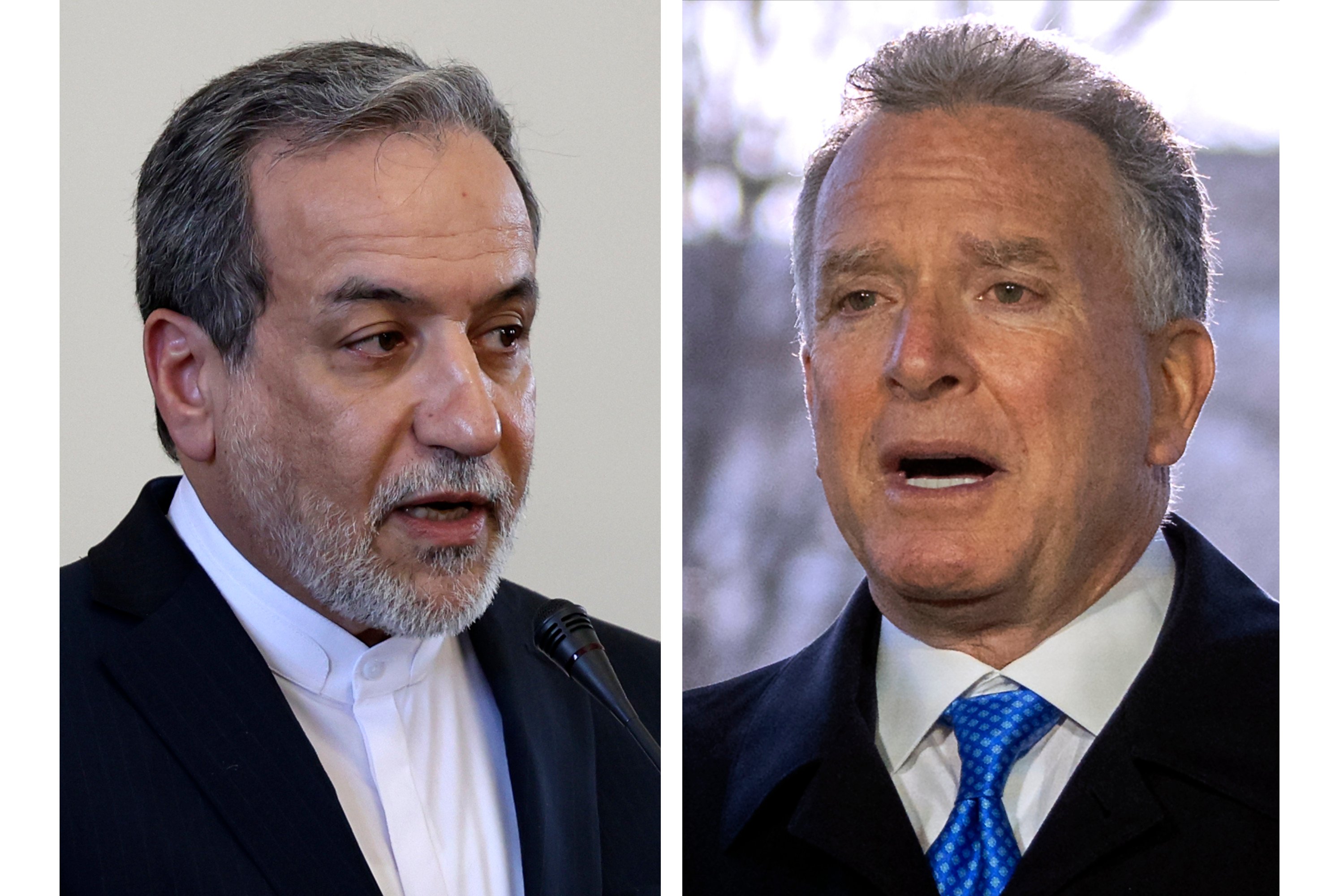 Iranian Foreign Minister Abbas Araghchi, left, and US Middle East envoy Steve Witkoff. Photo: AP
