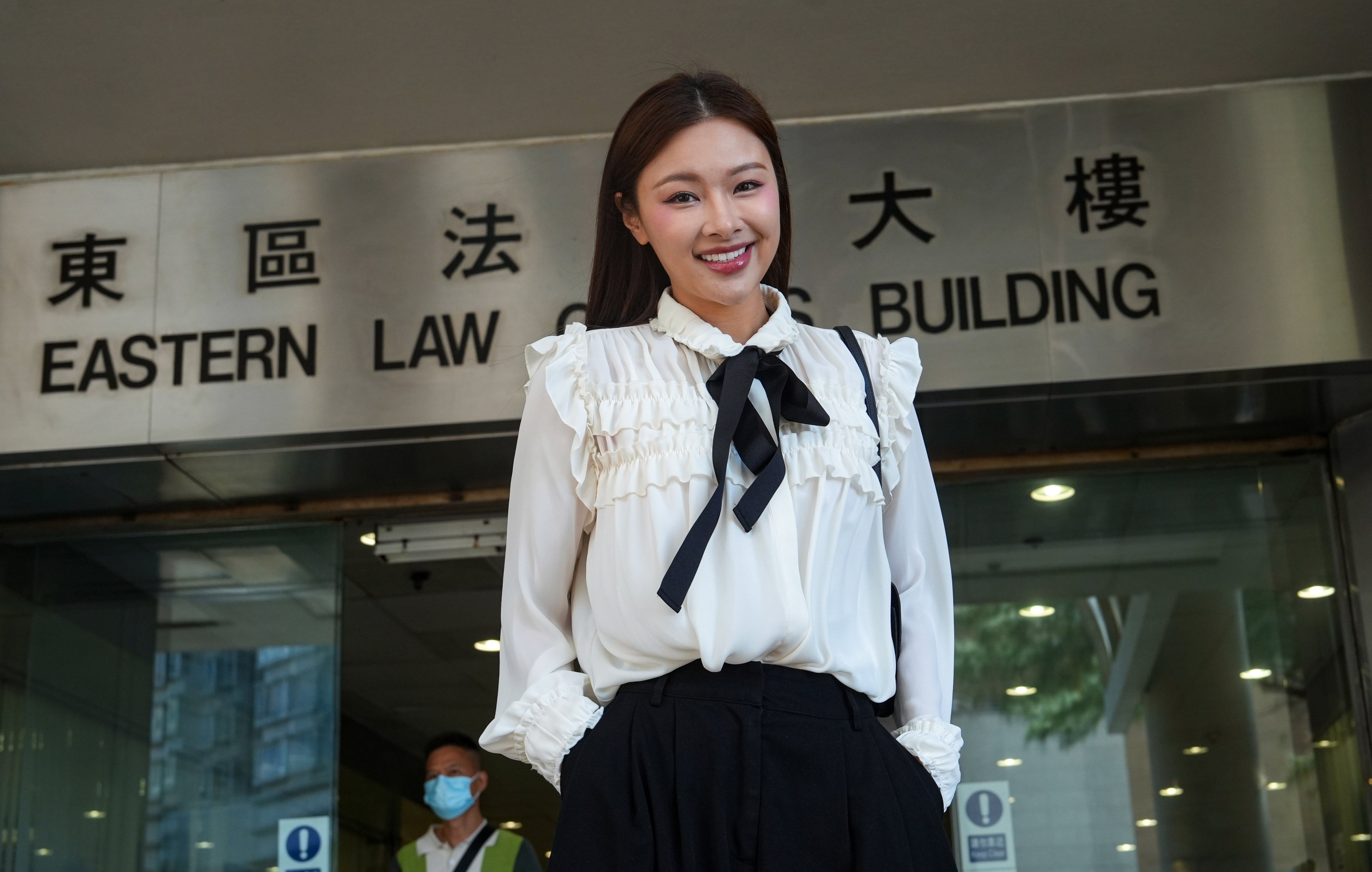 Hong Kong actress Lau Sin-wah, popularly known by her stage name Rainky Wai, leaves Eastern Court. Photo: Sun Yeung