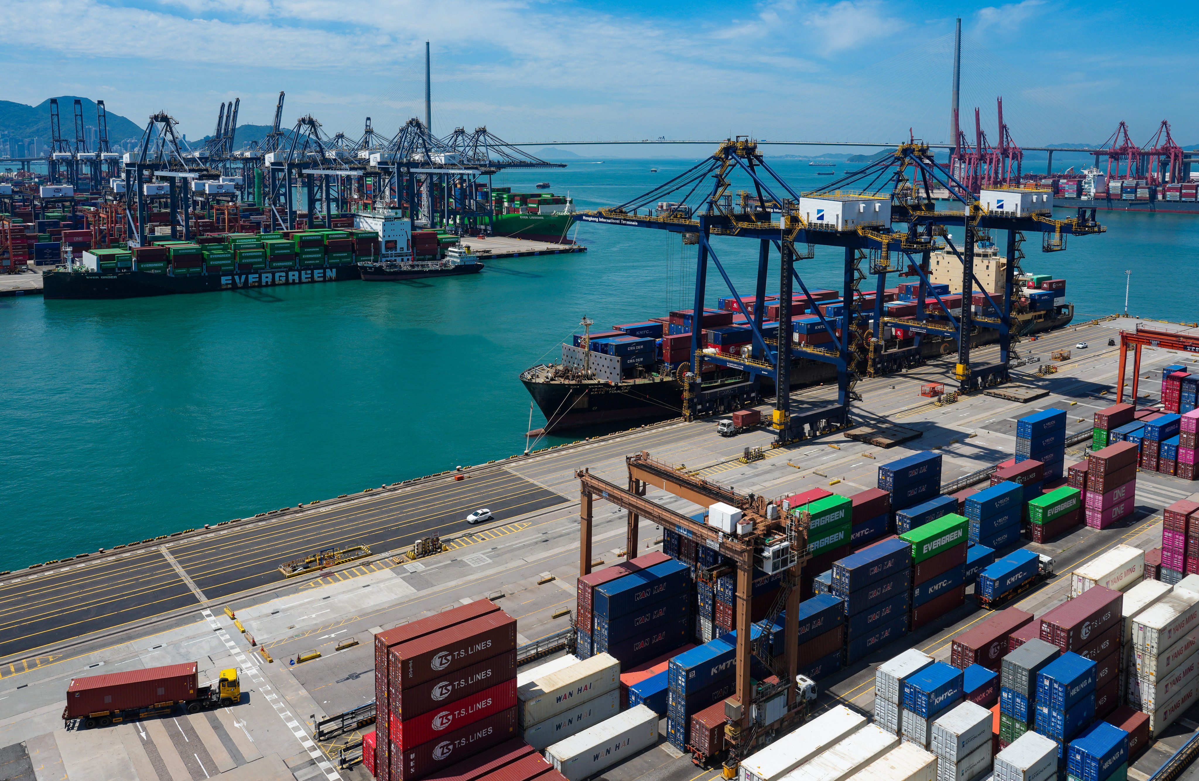 A view of Kwai Tsing Container Terminal in Kwai Chung, Hong Kong, on May 12, 2025. Photo: Sam Tsang